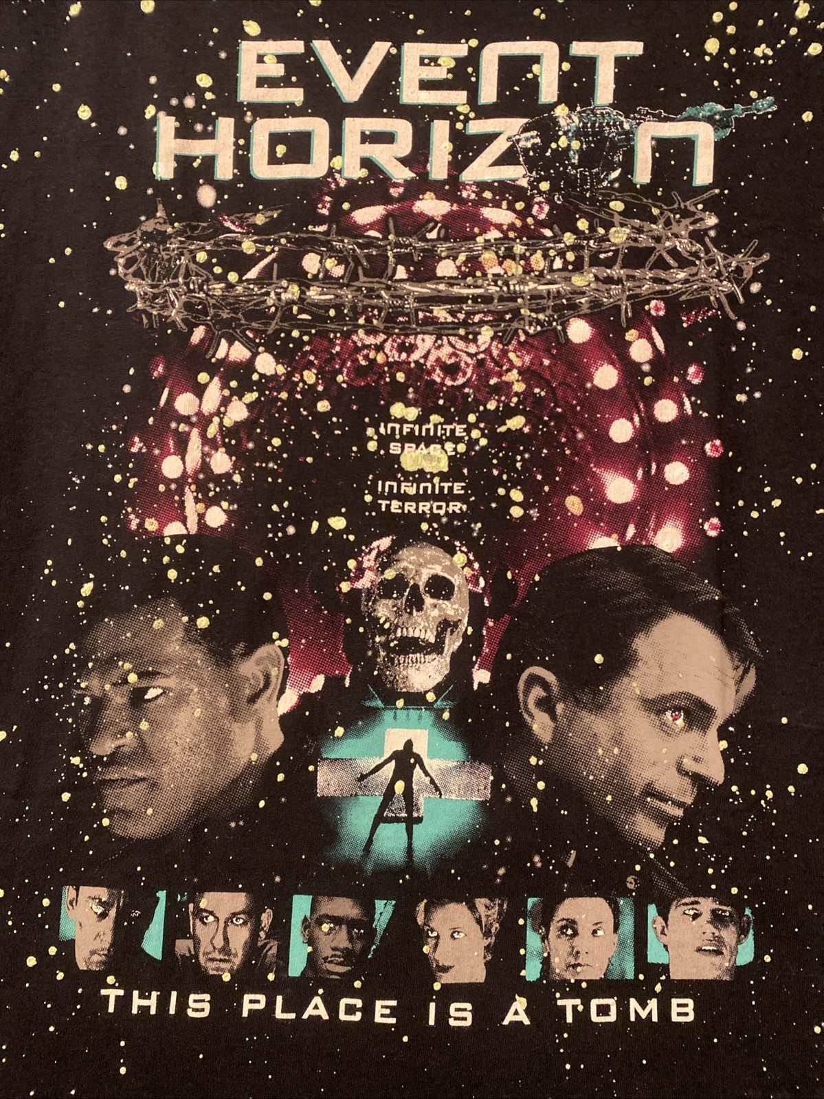 Event Horizon Glow In The Dark Shirt Large All Over Print Graveyard Goods OOP