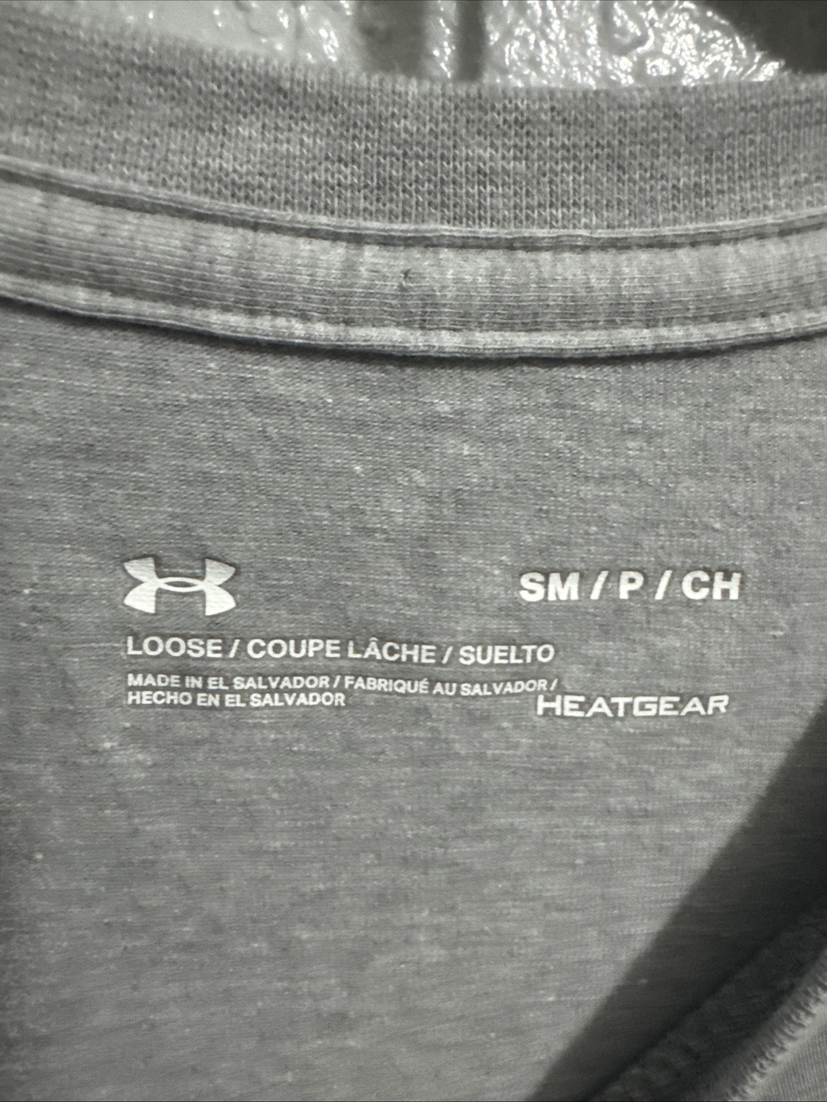 Under Armour Freedom Big Flag USA T Shirt Mens Small Gray Patriotic Graphic Tee