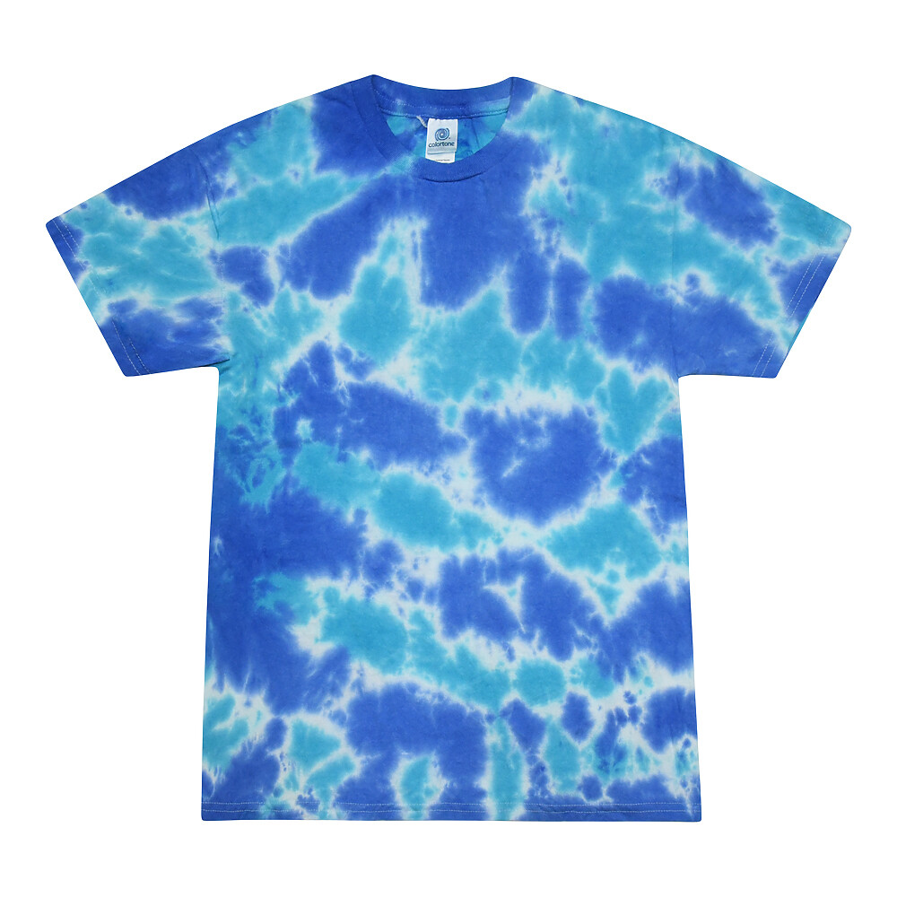 Multi-Color Tie Dye T-Shirts, Kids & Adults Short Sleeve Cotton Colortone