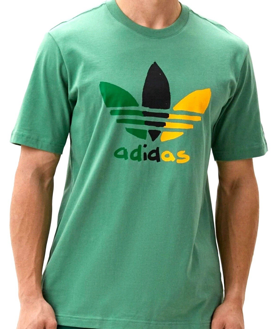 NEW MEN’S ADIDAS ORIGINALS MULTI COLOR TREFOIL SHIRT SIZE Small #IZ2571