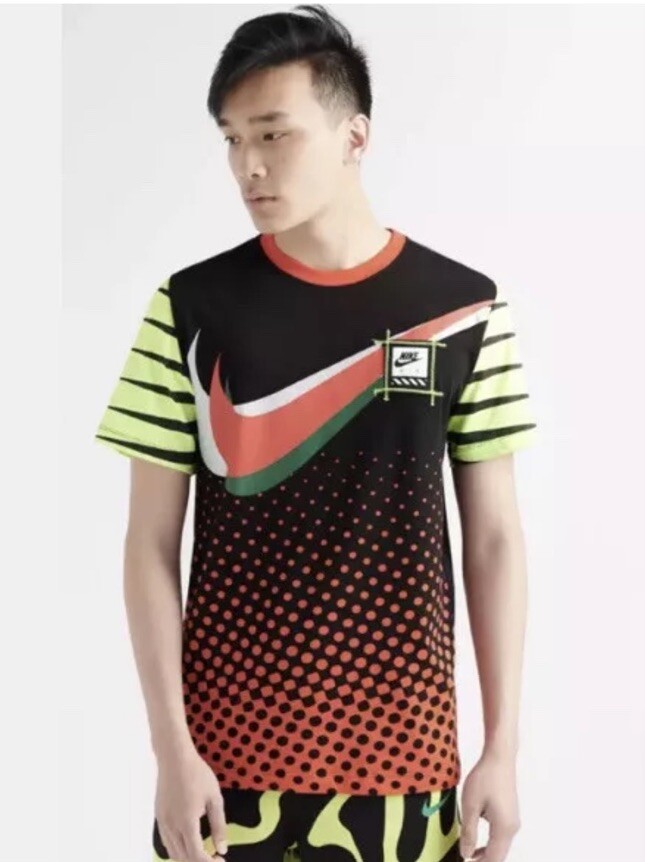 Nike Men’s NSW Gel Retro Future Tee Black Sz Medium CJ6995-010