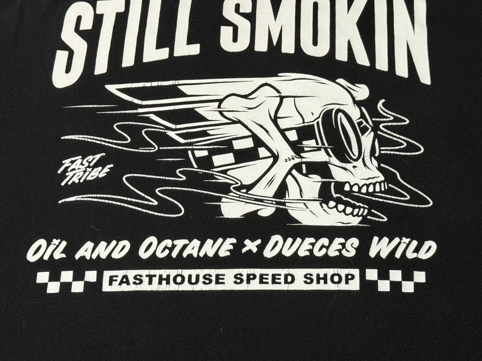 FASTHOUSE – Men’s Short Sleeve L – LARGE – Black – FAST HOUSE F/H – Still Smokin