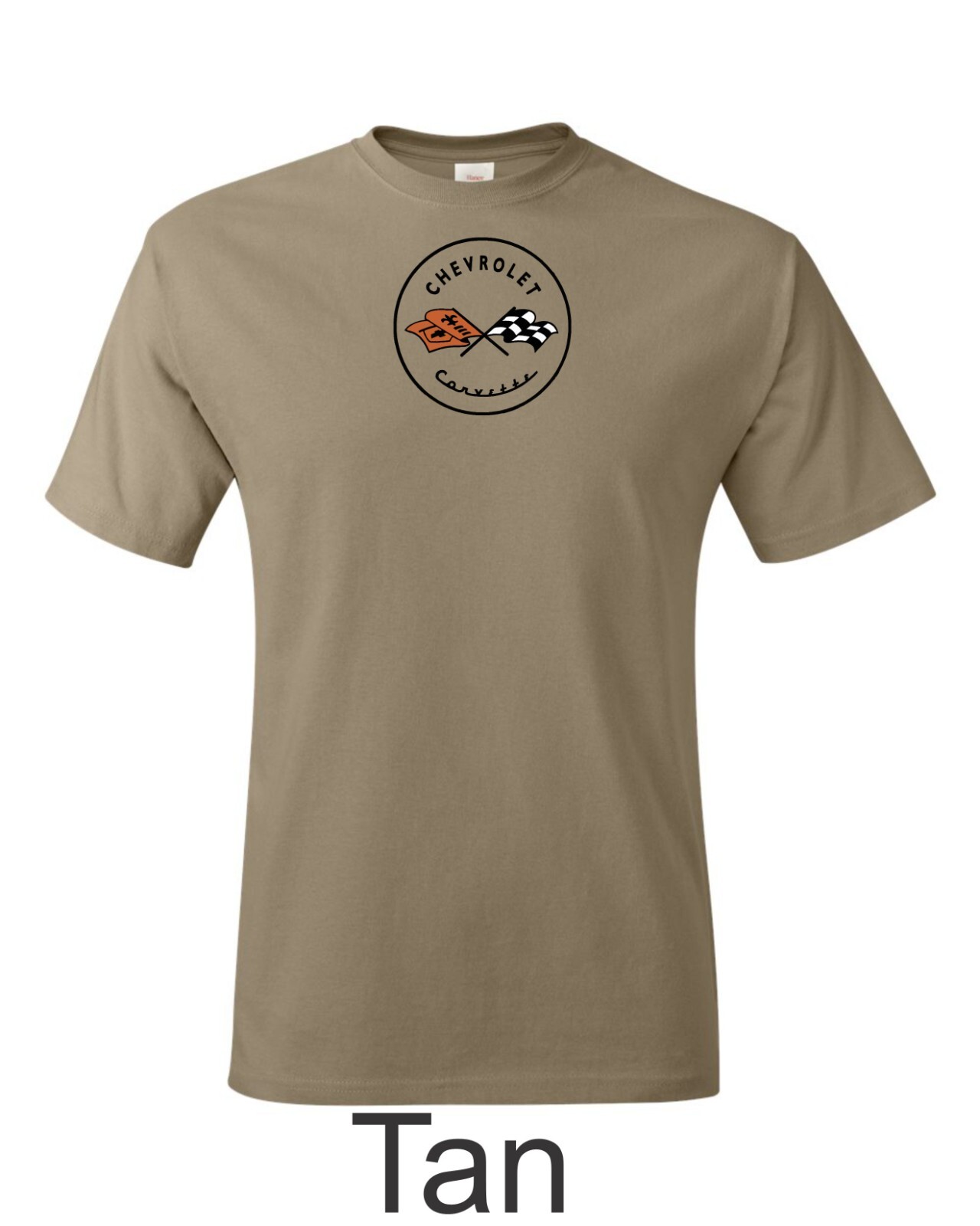 Color C1 Corvette emblem Printed on Men’s Shirt. FREE SHIPPING !!!