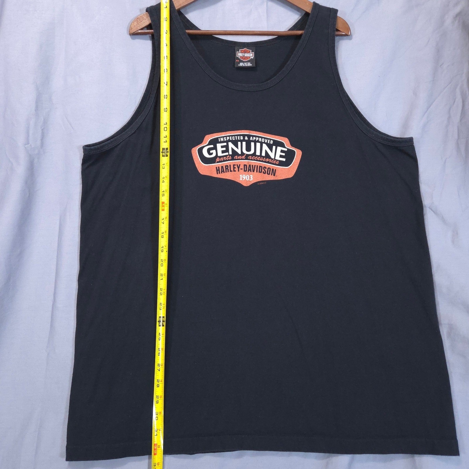 Vtg Harley Davidson Woodstock IL Groundhog Day Tank Top Men’s 2X Black USA Y2K