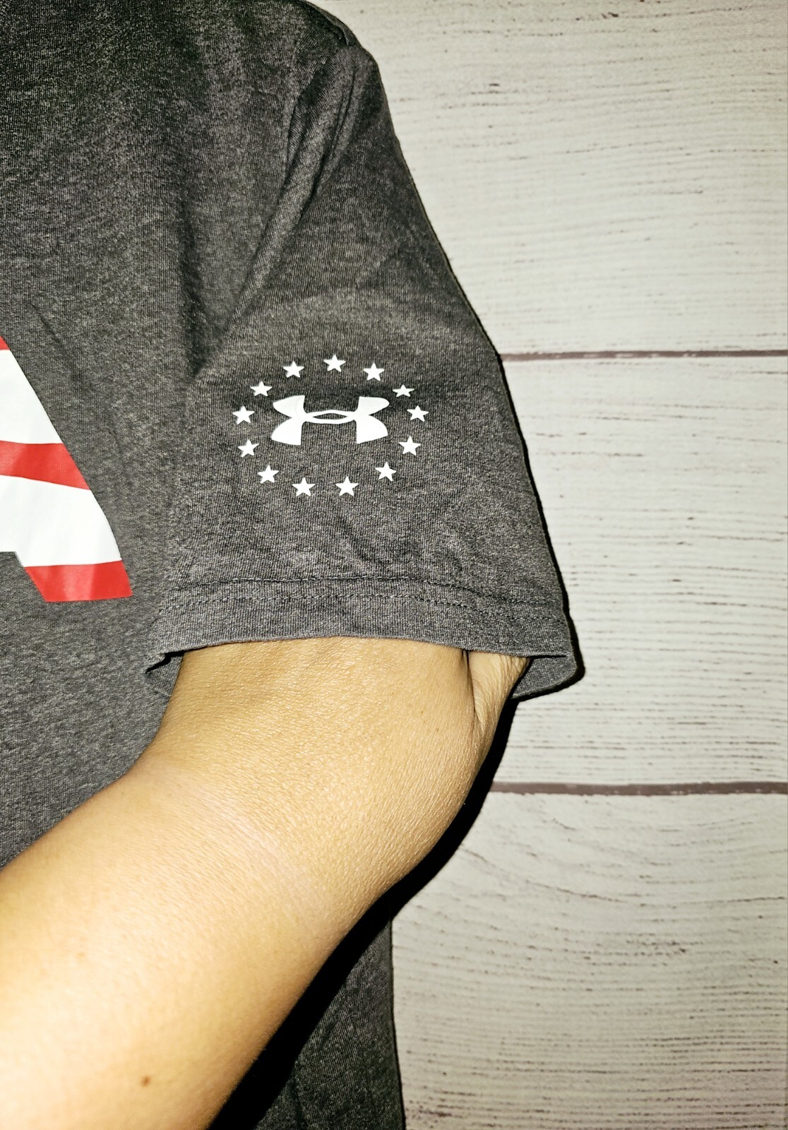 Under Armour Men’s UA Freedom Big Flag USA T-Shirt, Graphite, Sz. Small