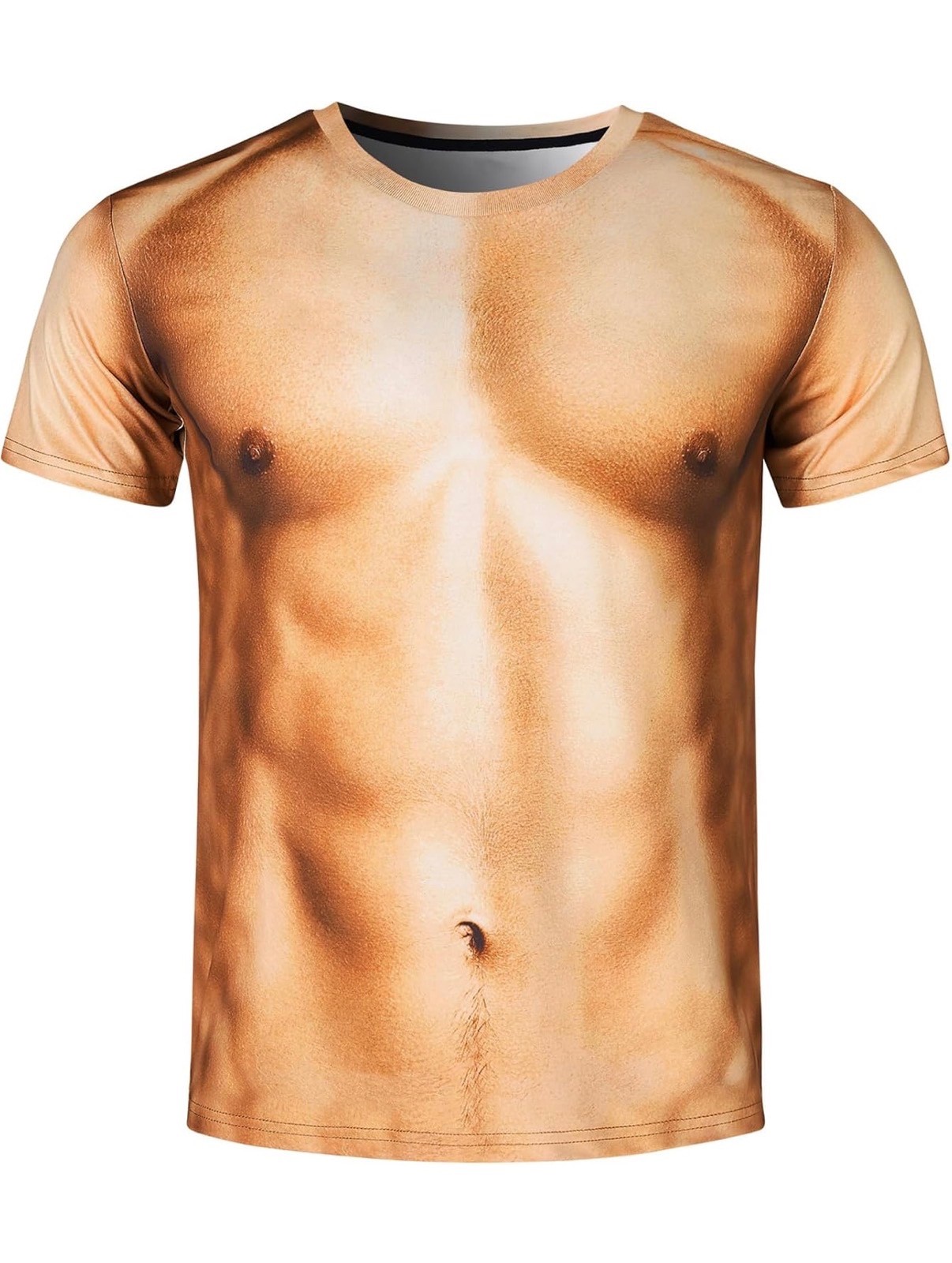 NWT Raisevern Naked Chest Muscles Man Male short sleeve shirt MENS M XXL