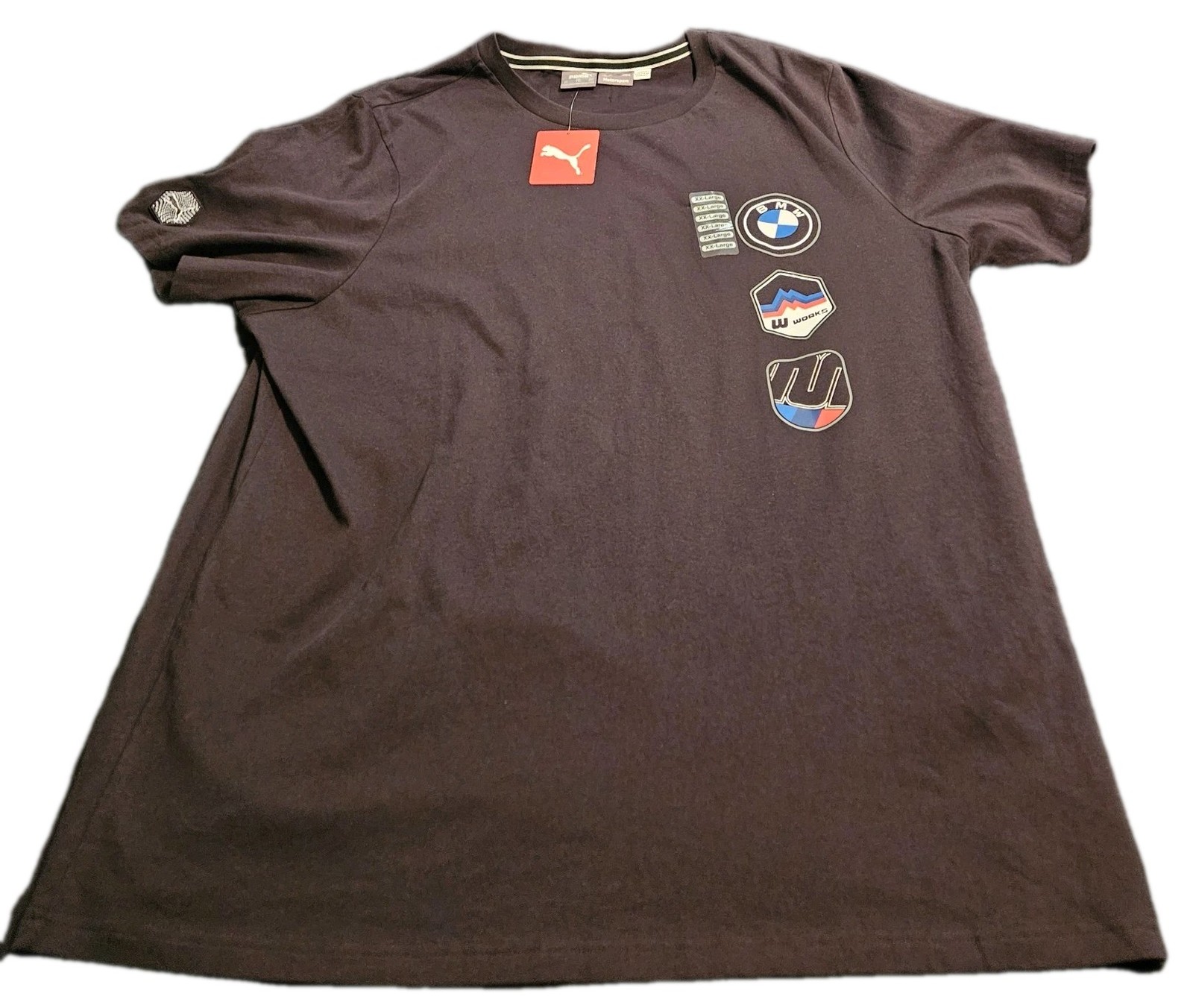 Puma BMW Motorsport Men’s Garage Crew Black Short Sleeve T-Shirt Size 2XL NWT