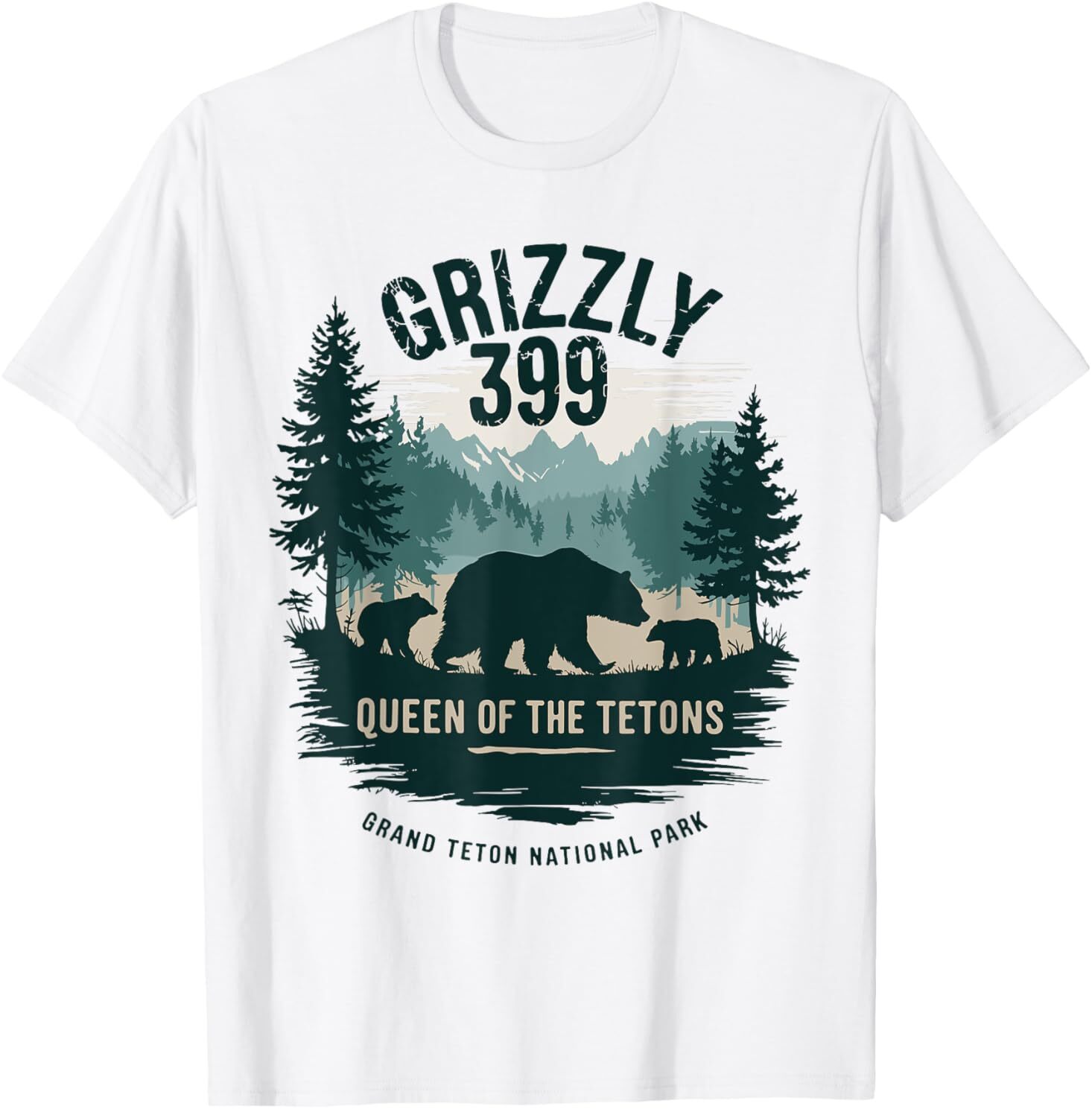 Queen Of The Tetons Grizzly 399 Bear Lovers National Park T-Shirt