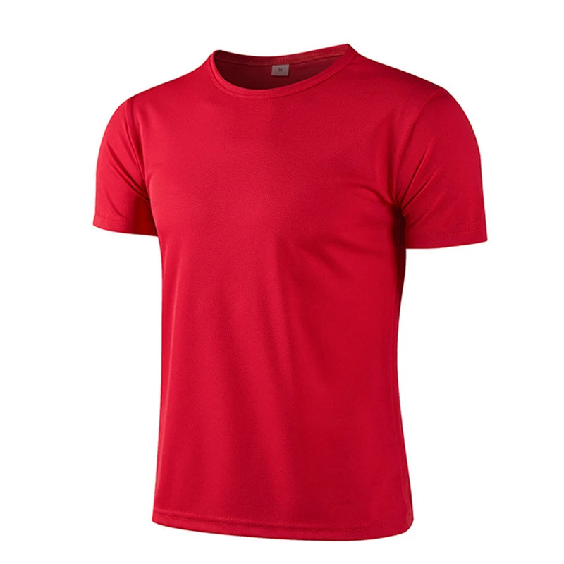 Men Short Sleeve Running t-Shirt Quick Dry Sport Gym Shirt Man Bodybuilding Fitn