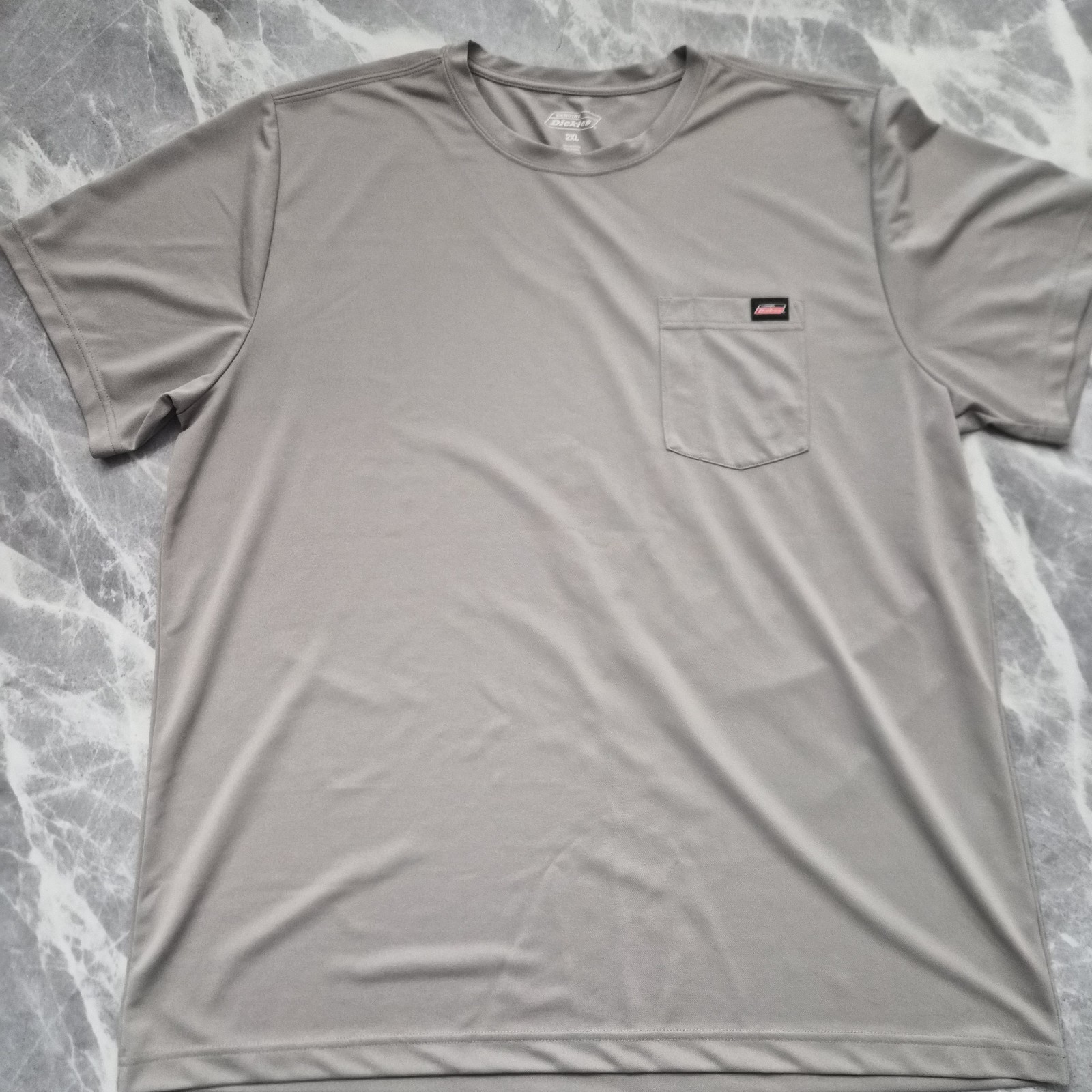 Dickies Genuine Gray Polyester Men’s Pocket Crew Neck T-Shirt 2XL
