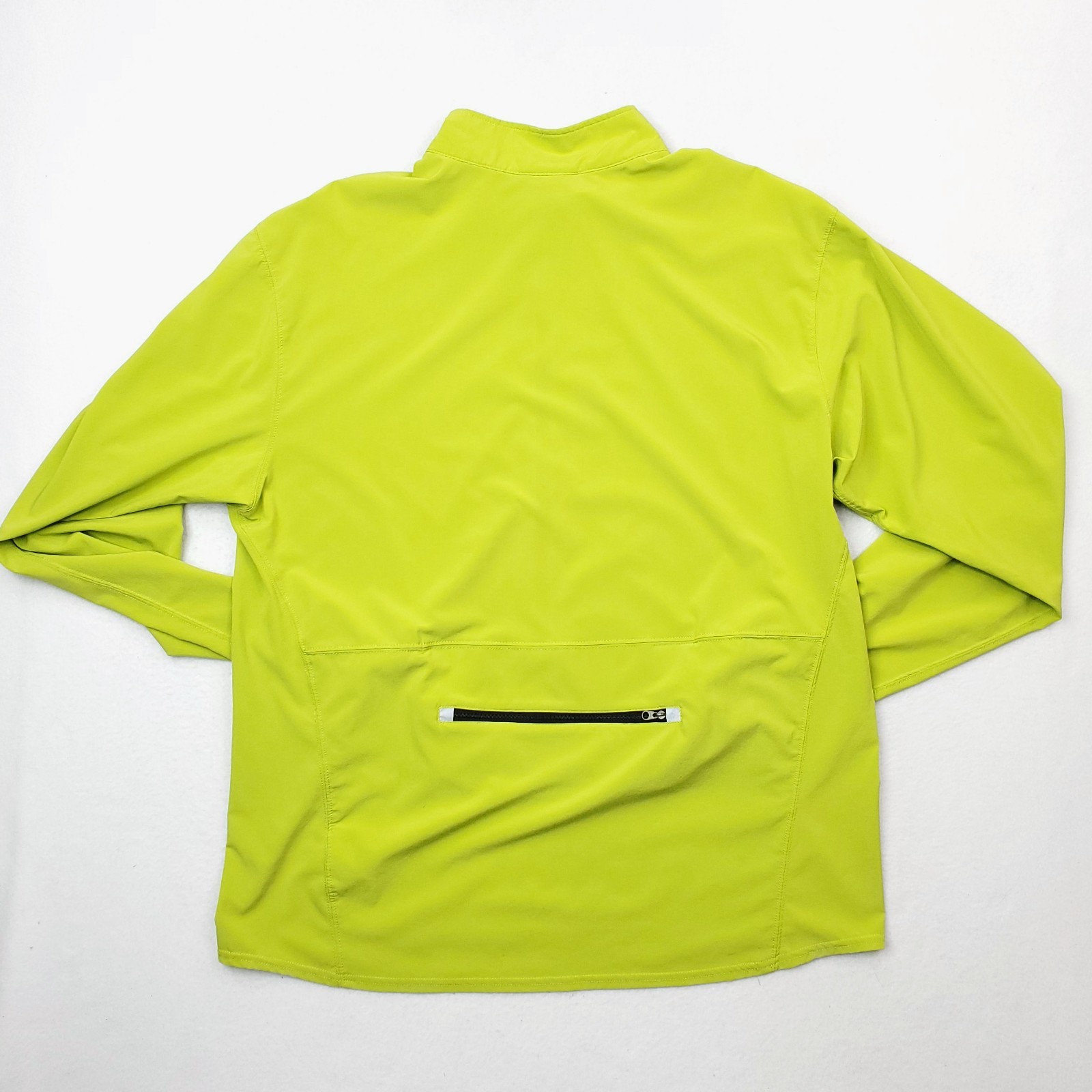 Nike Half Zip Pullover Mens Large Green Running Athletic Top Reflective Dri Fit