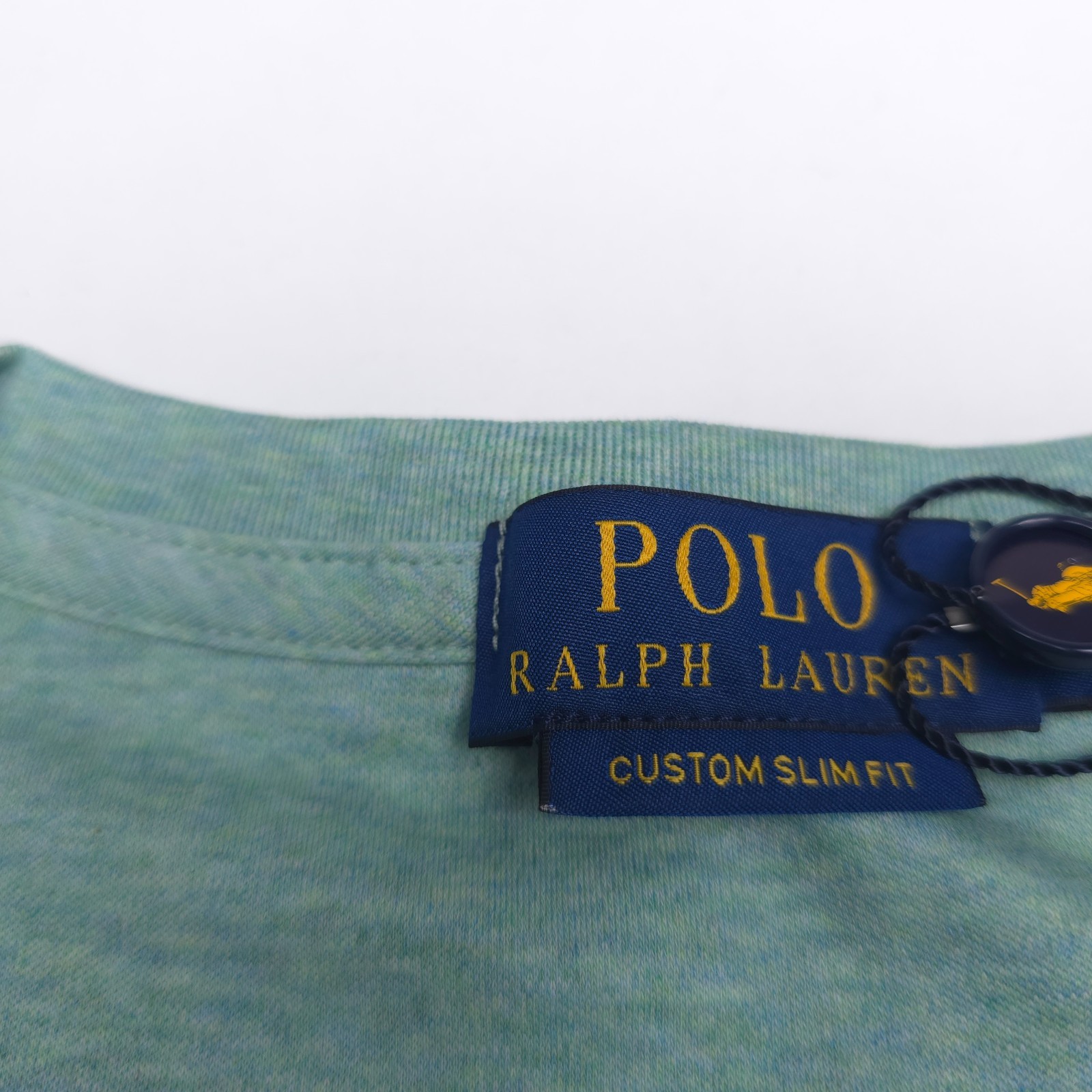 Polo Ralph Lauren Soft Cotton T-Shirt Mens 2XL XXL Custom Slim Celadon Heather