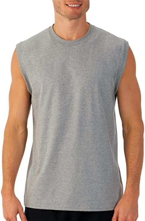 Fruit of the Loom Men Sleeveless Muscle T-Shirt S-4XL, 3 Colors – Fast Free S&H