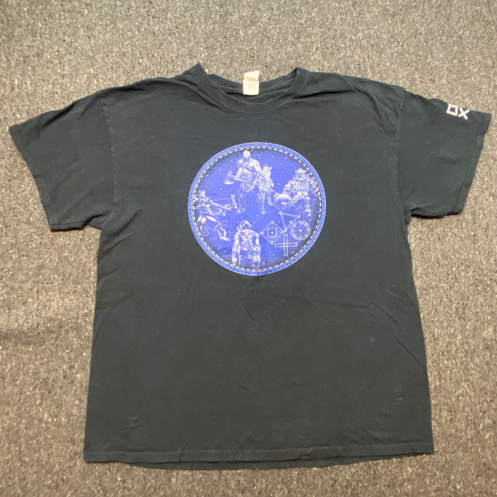 Gildan PlayStation Experience 2017 Shirt XL God of War Mens Black Graphic Tee