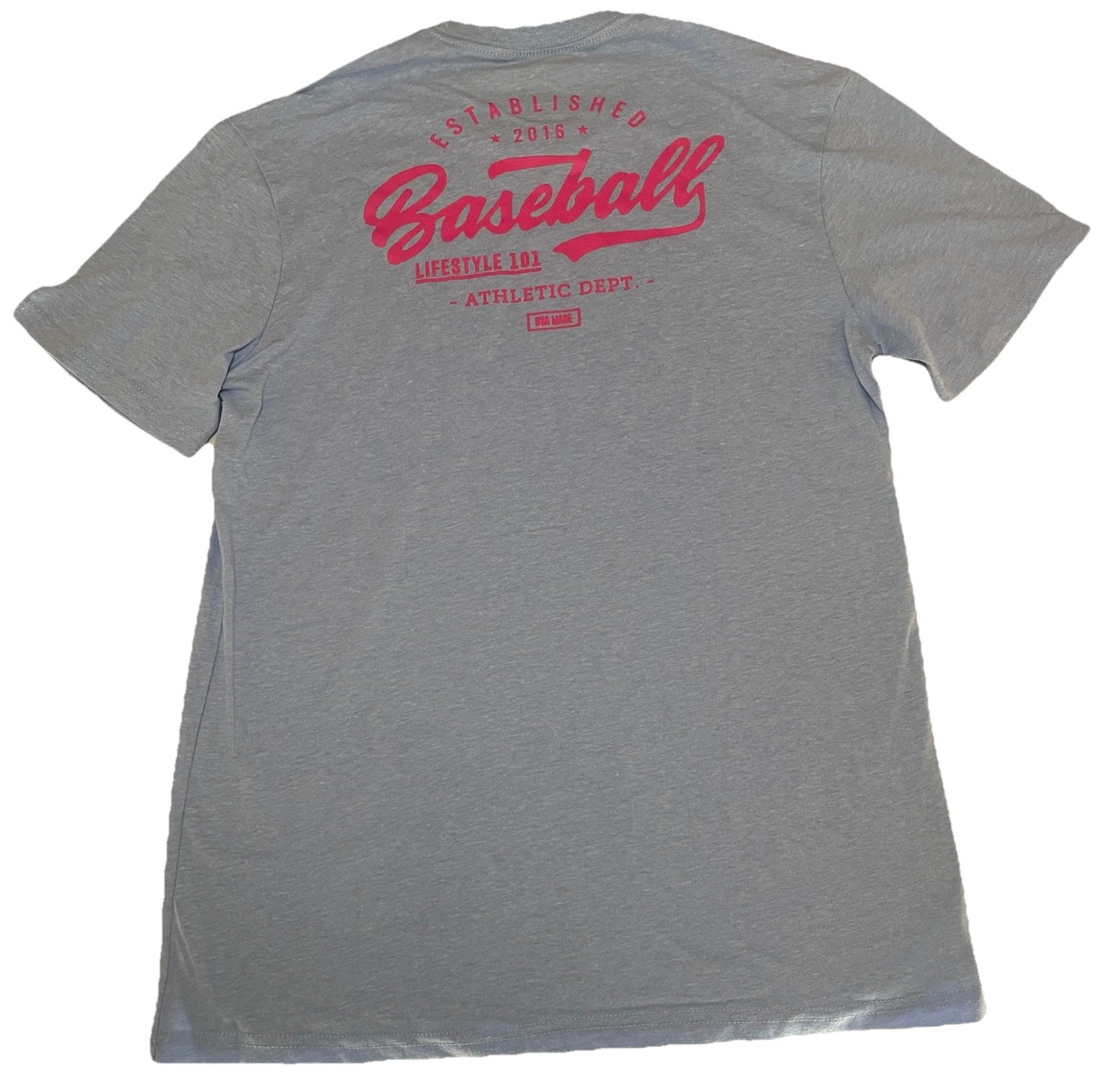 Baseball Lifestyle 101 Shirt Adult M Blue Pink Logo MSRP 29.99 New With Tags