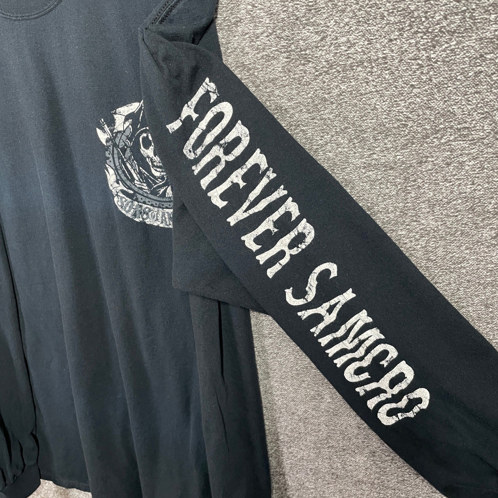 Sons of Anarchy Shirt Mens 2XL SAMCRO Long Sleeve Black SOA Reaper Graphic