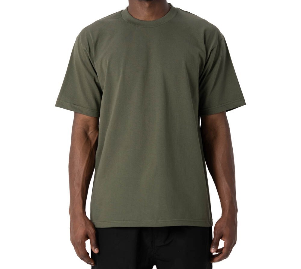 Pro Club Men’s Heavyweight Plain Cotton Short Sleeve Crew Neck T-Shirt Big Tall