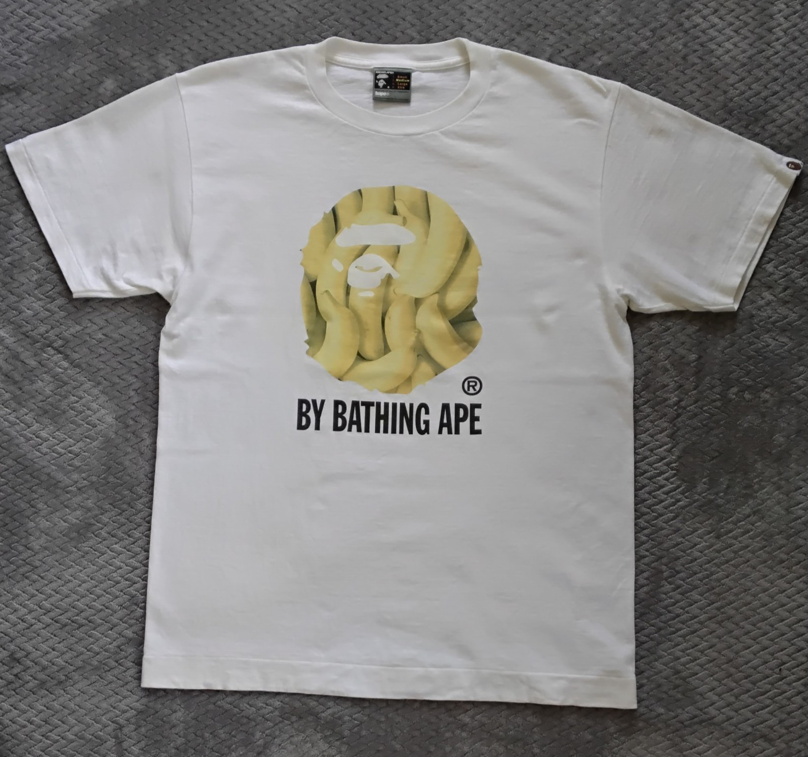BAPE Banana Camo Big Ape Head Tee White – OG Nigo Era Size M