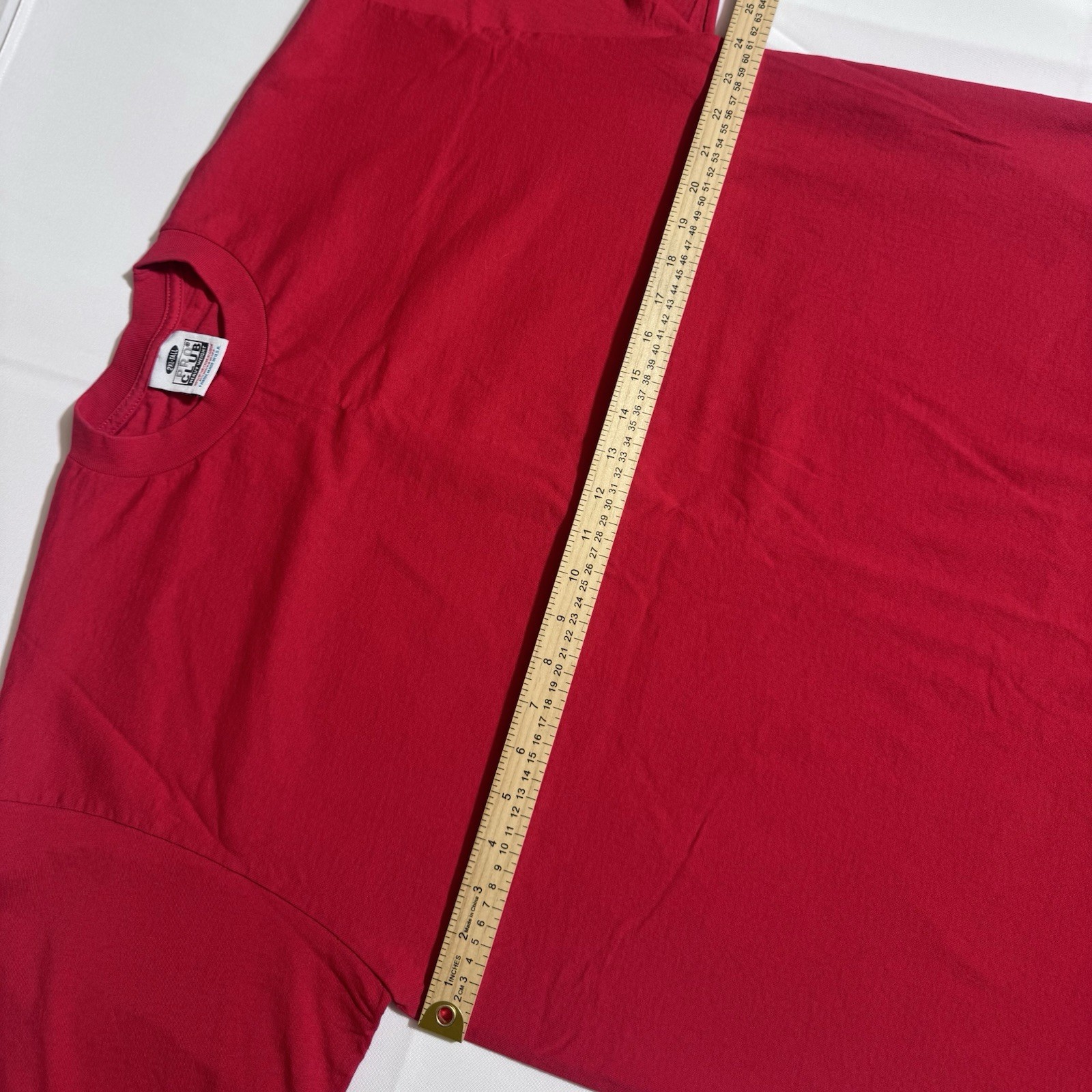 Pro Club T Shirt, RN#100418, Crew Neck, USA, All Cotton, Red, Male, 2XL