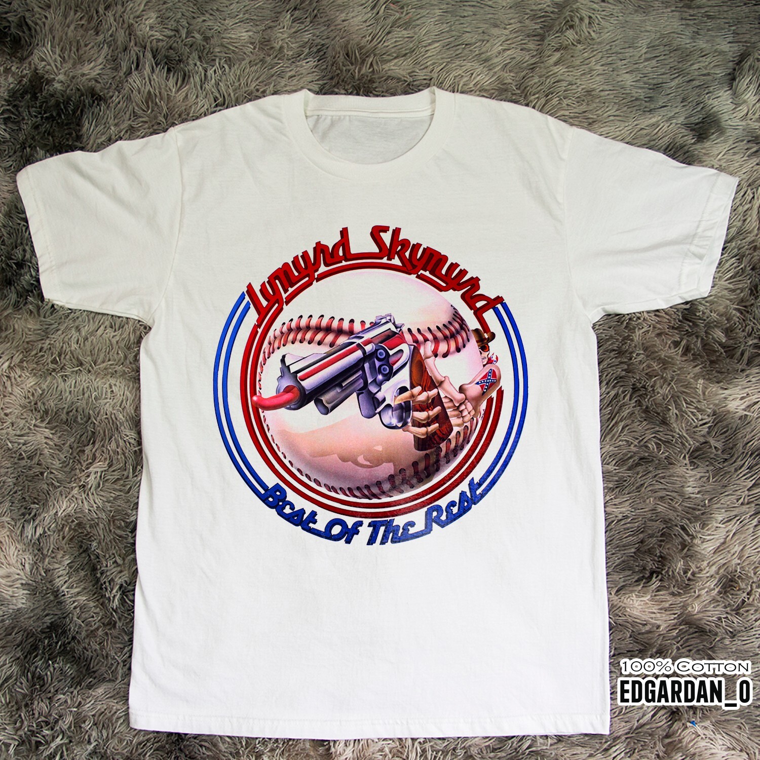 Lynyrd Skynyrd Best Of The Rest White Short Sleeve Unisex T-Shirt Size S-5XL