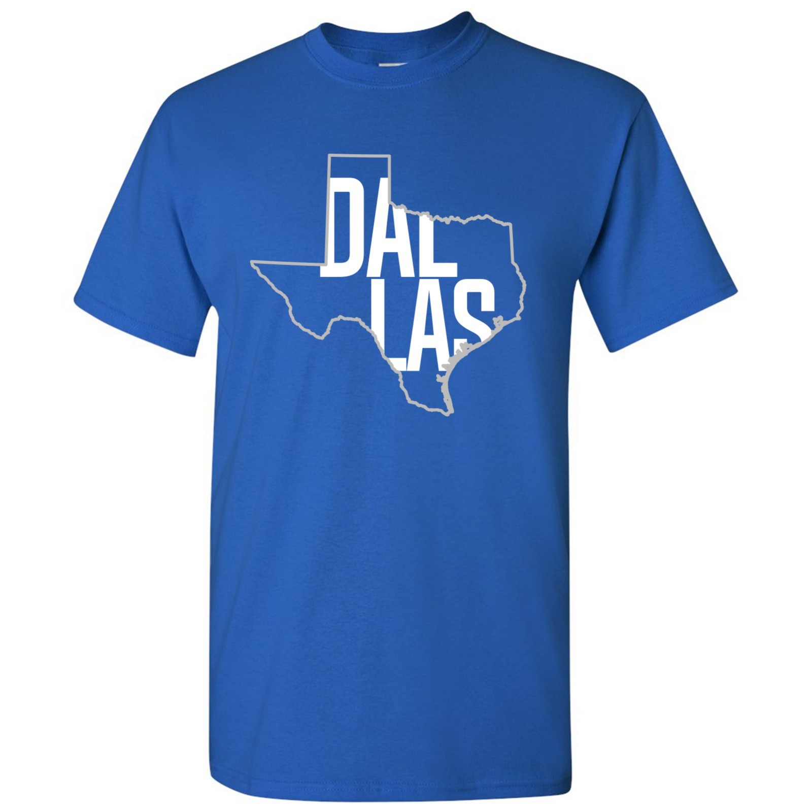 Dallas Basketball State Outline Unisex T-Shirt – Royal