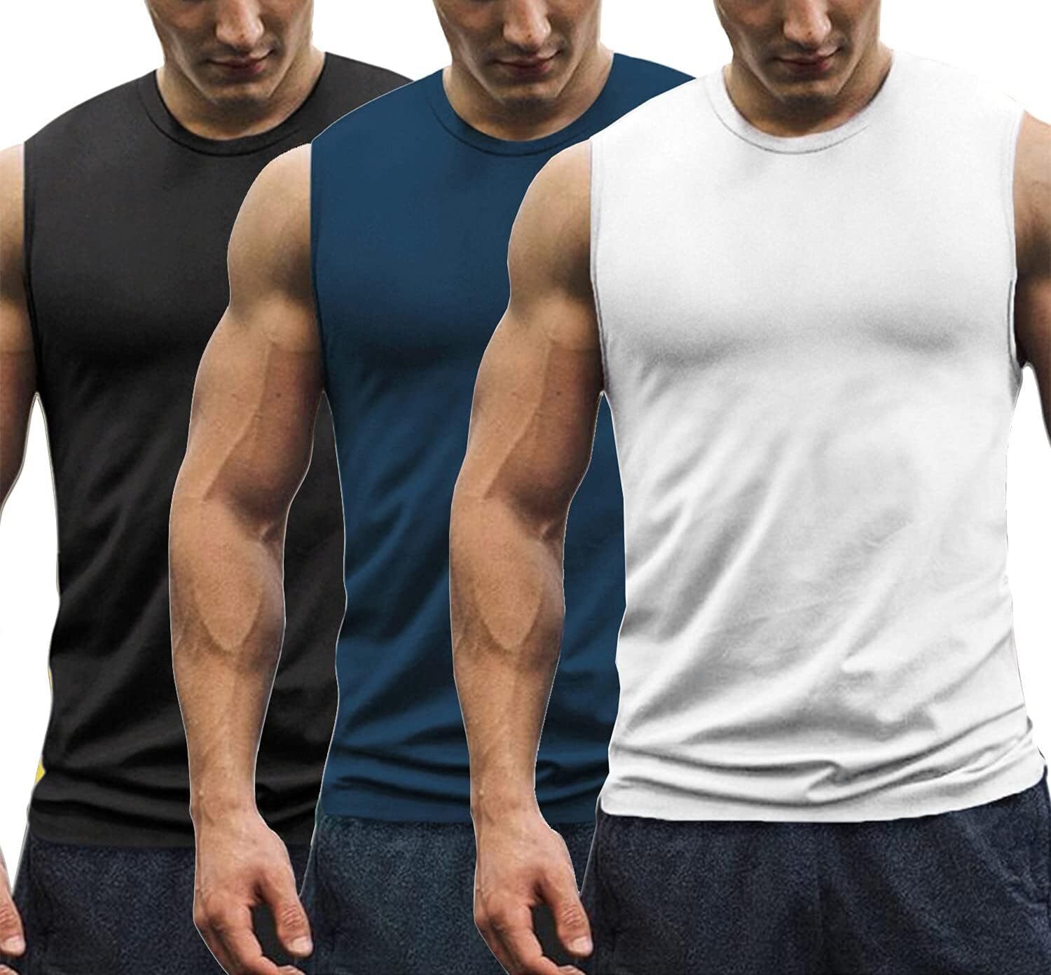 Men’s Workout Tank Tops Sleeveless Gym Bodybuilding Fitness Muscle Tee Shirts