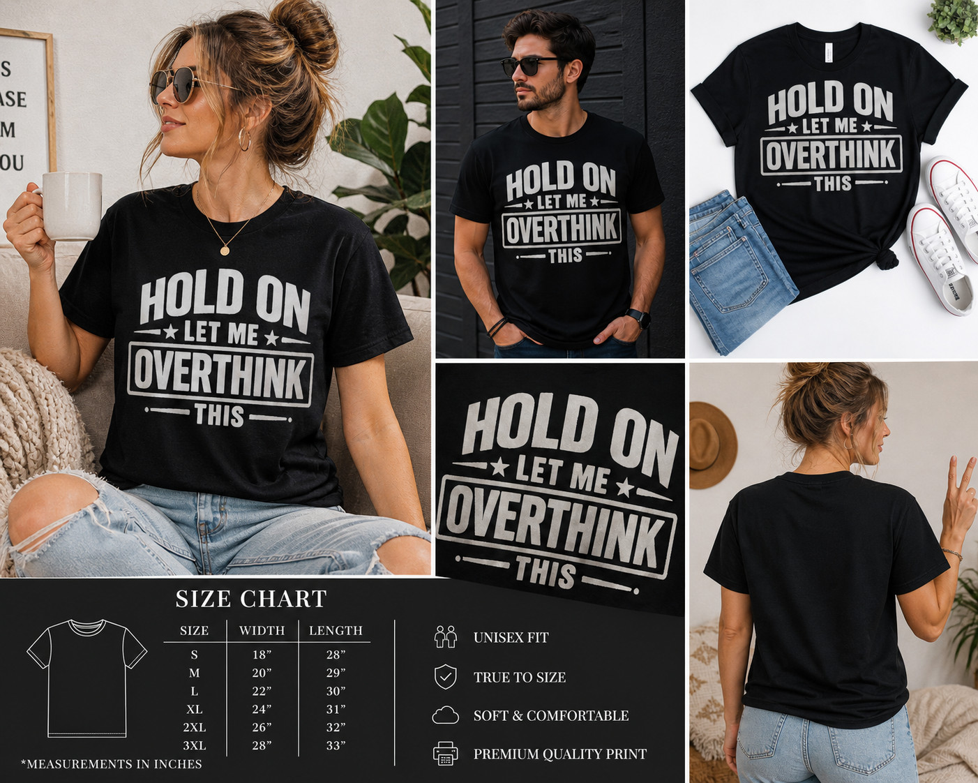 Hold On Let Me Overthink This Shirt, Funny Overthinking Tee, Anxiety Humor Shirt