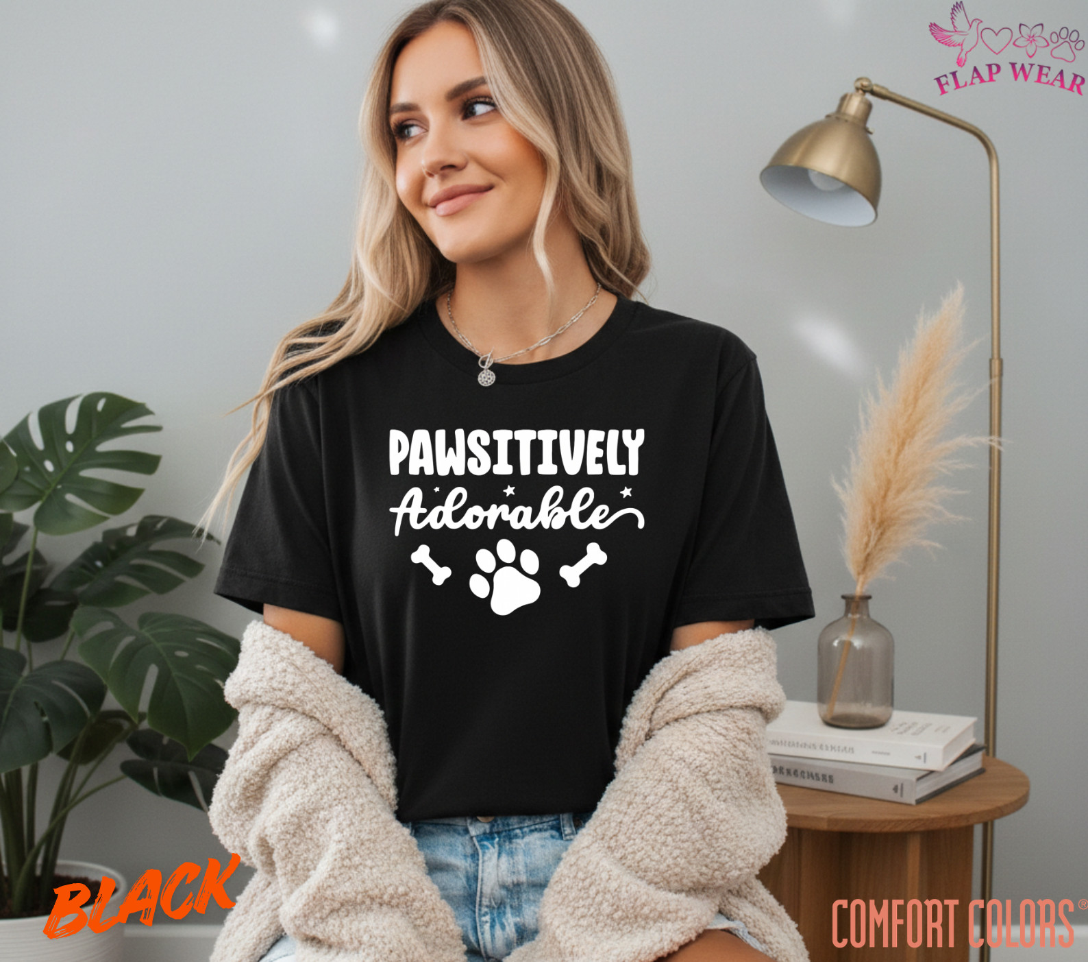 Unisex Pawsitively Adorable Dog Paw Print T-Shirt – Cute Pet Lover Graphic Tee
