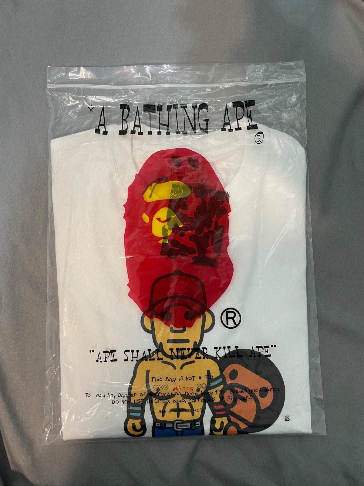 BAPE X WWE JOHN CENA BABY MILO RELAXED FIT TEE