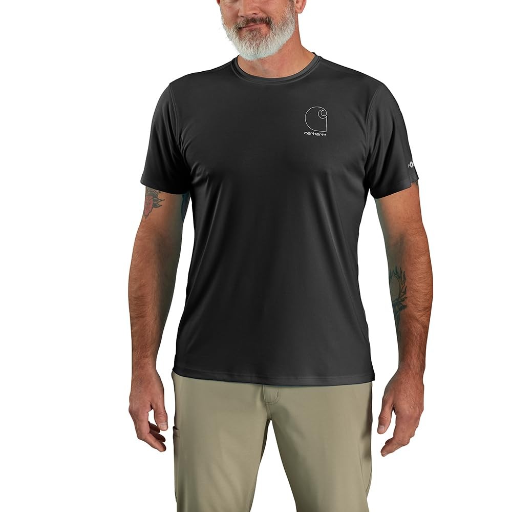 Carhartt Men’s Force Sun Defender Lightweight T-Shirt Black 106163 LG