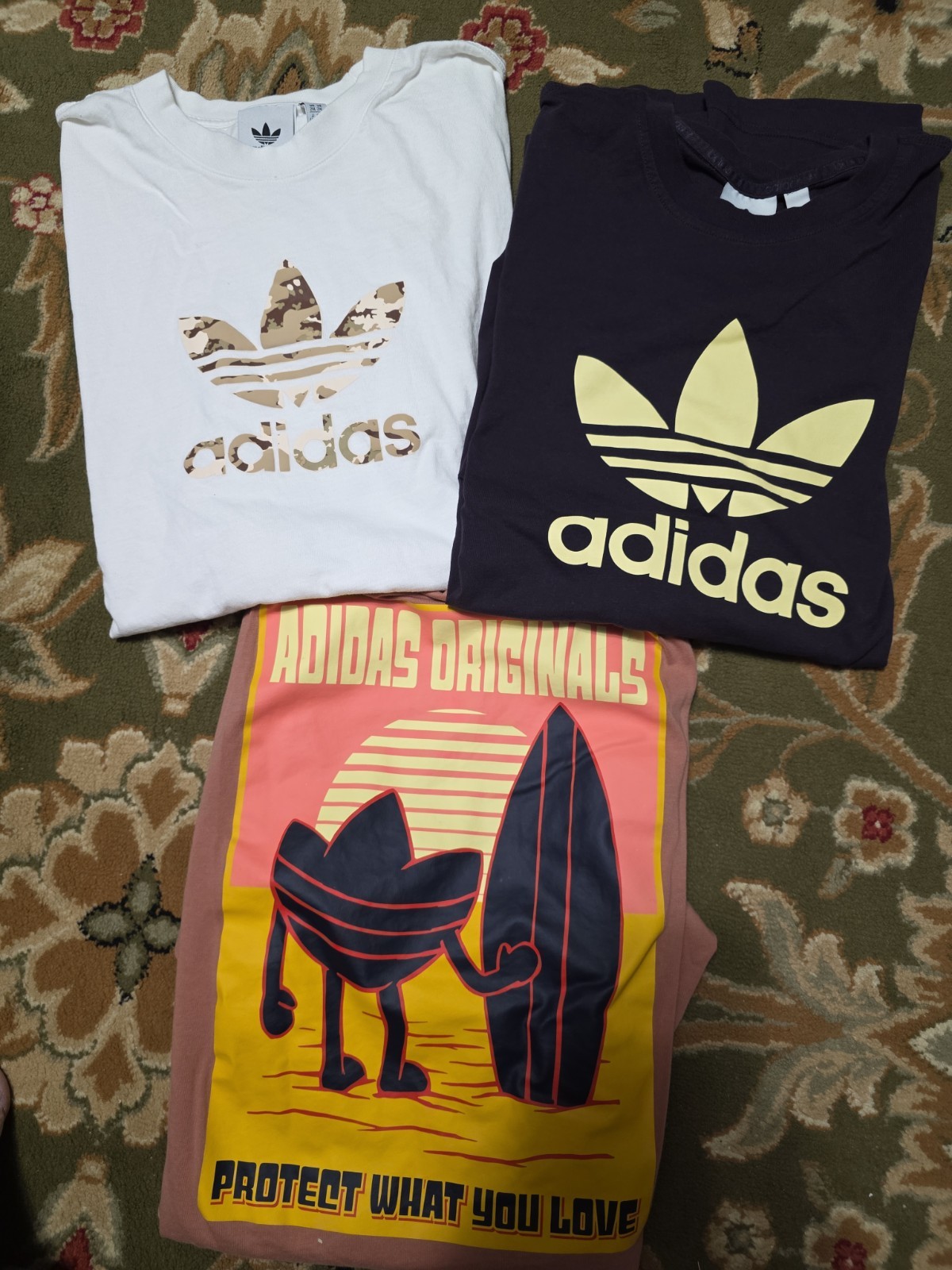 Mens Sz 2XL Lot Of 3 Adidas Graphic Logo Tshirts