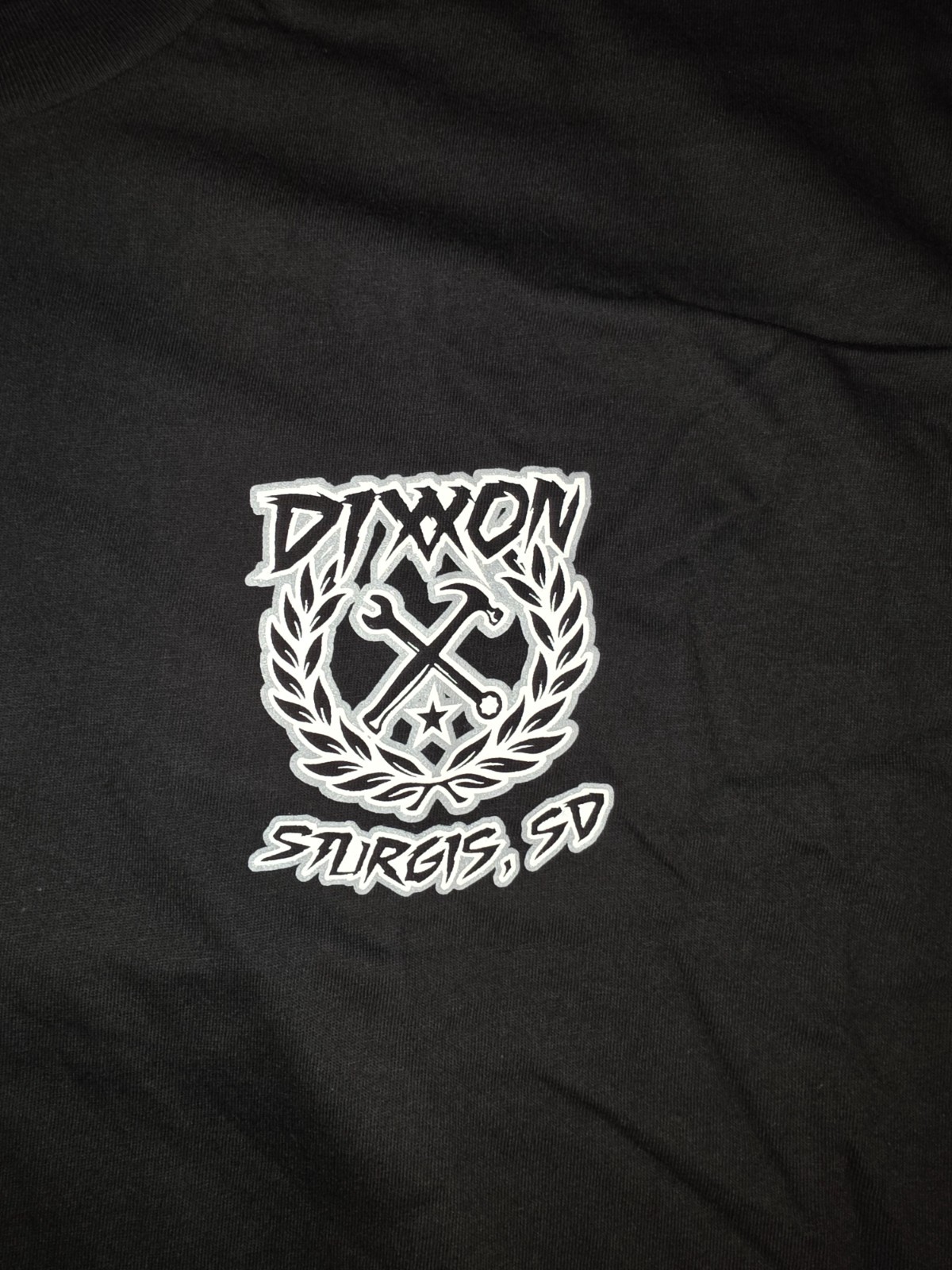 Sturgis Dixxon T Shirt Mens 2XL Black Gray Sketchy Crest Short Sleeve Tee NWT