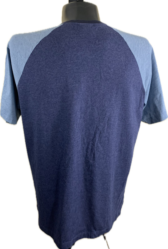 Lacoste Shirt Mens Size 6 Large XL NWT Blue Colorblock Raglan Tee Cotton Peru
