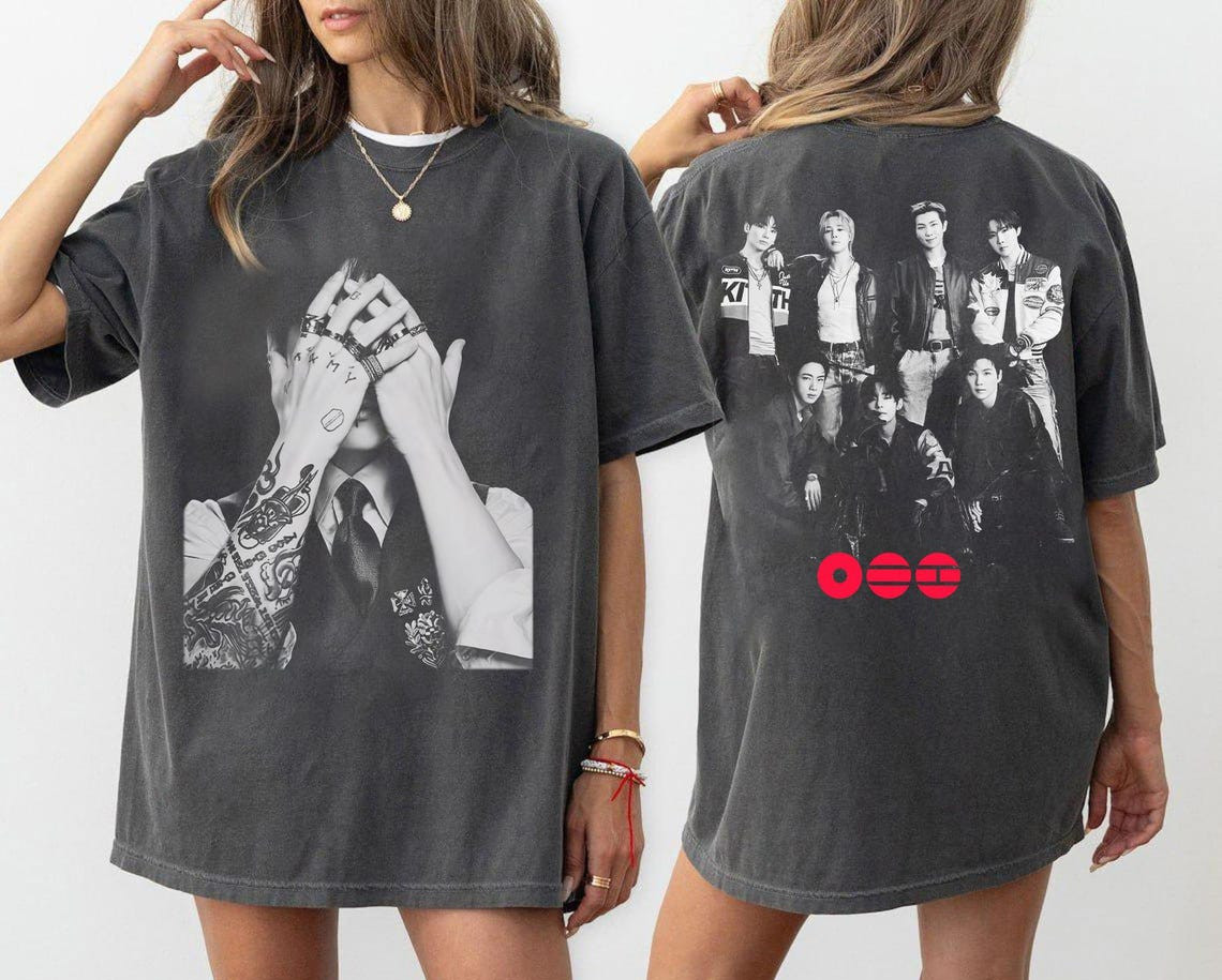 Vintage BTS Jungkook Tattoo Aesthetic K-Pop Graphic T-Shirt