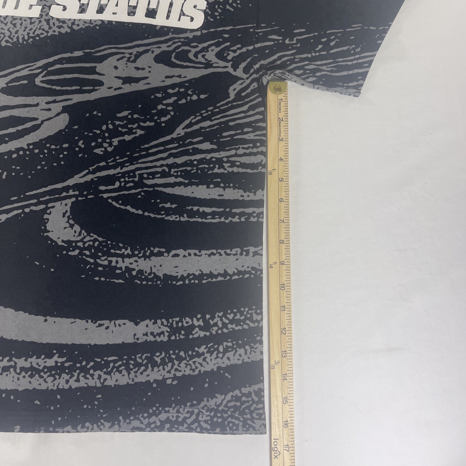 Vintage Rogue Status L T-Shirt Rob Dyrdek AOP Logo Skater Y2K HTF Pattern