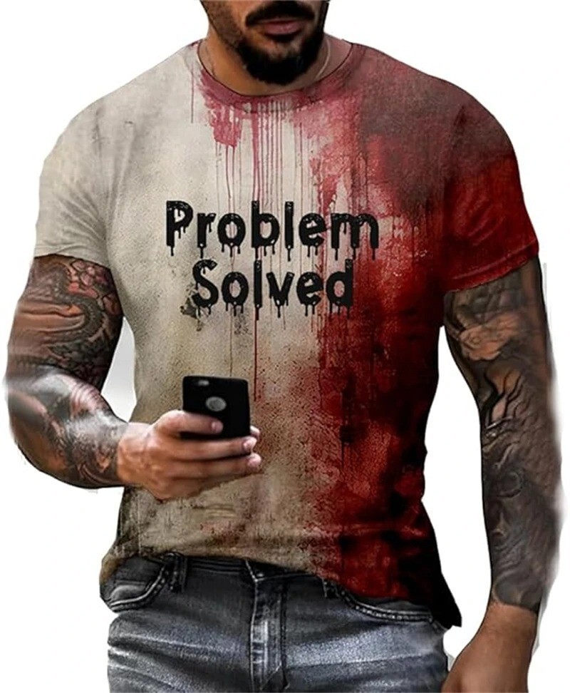 Im Fine Bloody Shirt Halloween Bloody Cloth Men Horror Tshirts Funny Shirts Gift