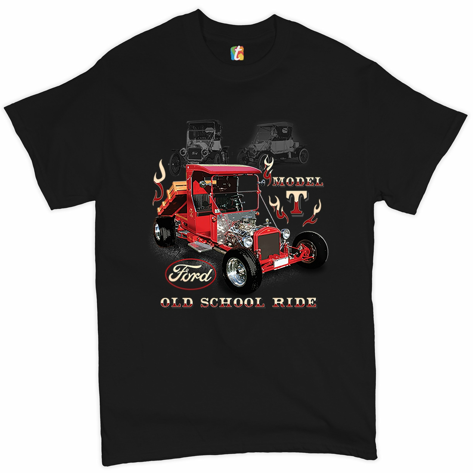 Ford Model T Old School Ride T-shirt Vintage Hot Rod Licensed Men’s Tee