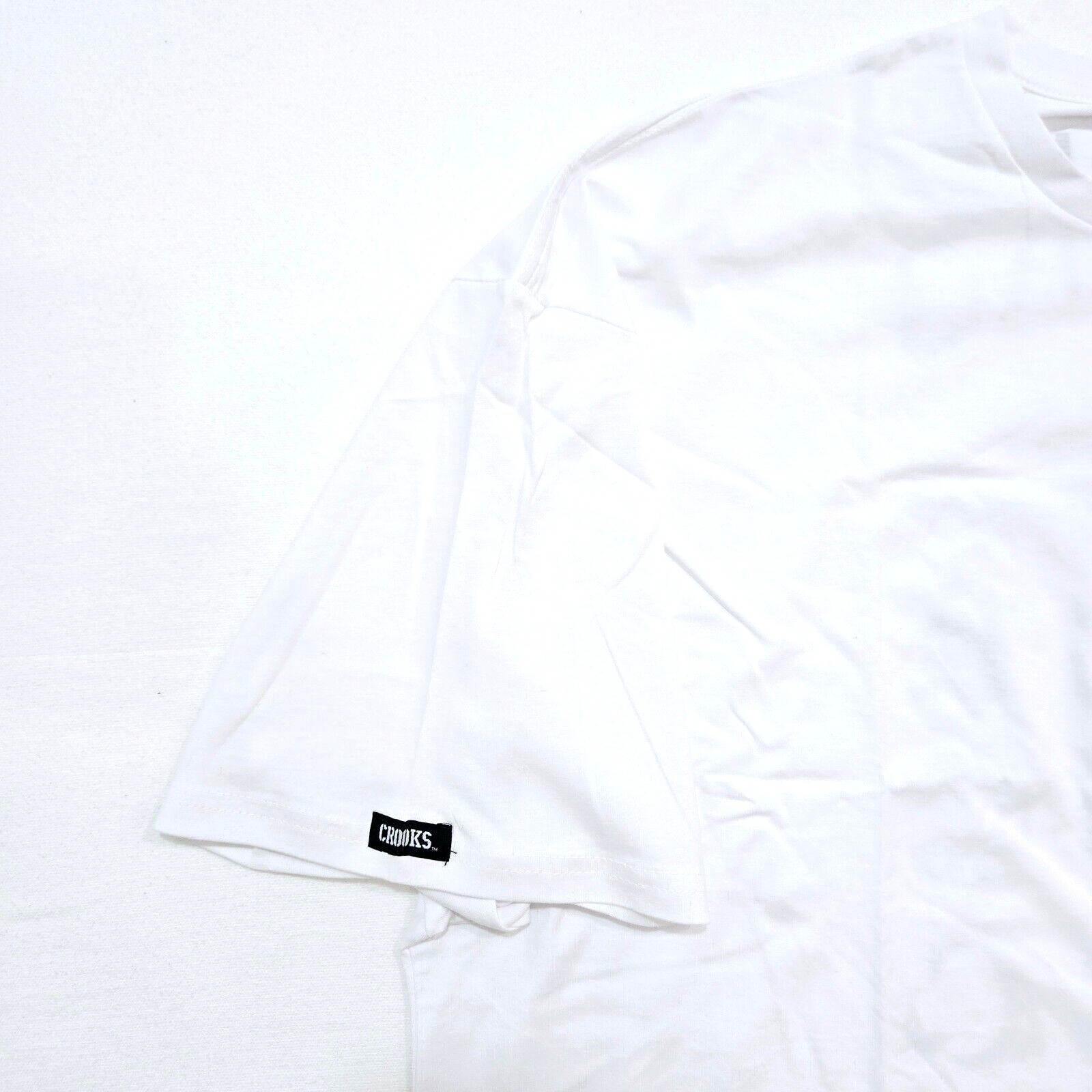 Crooks and Castles Big & Tall Men’s T-Shirt Design Black & White Short Sleeve