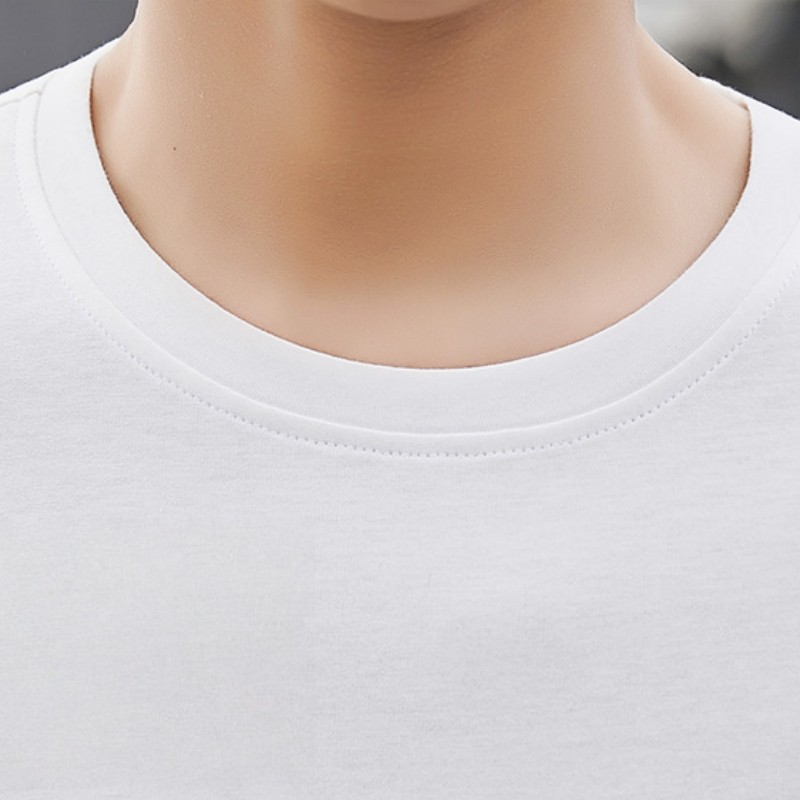 Universal Men’s Polyester Fiber Plain Crew Neck Tee Short Sleeves T-Shirt M-3XL