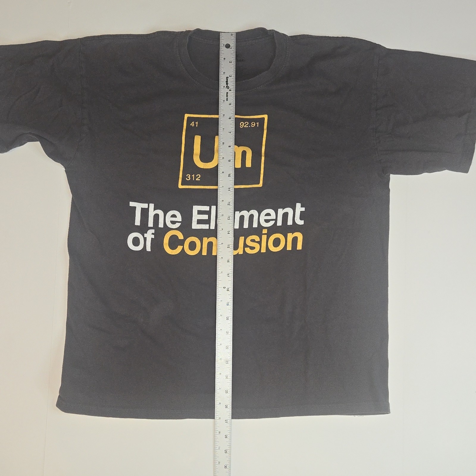 INK, Inc. Funny Graphic Print T-Shirt Gray XL Cotton Blend Crew Neck