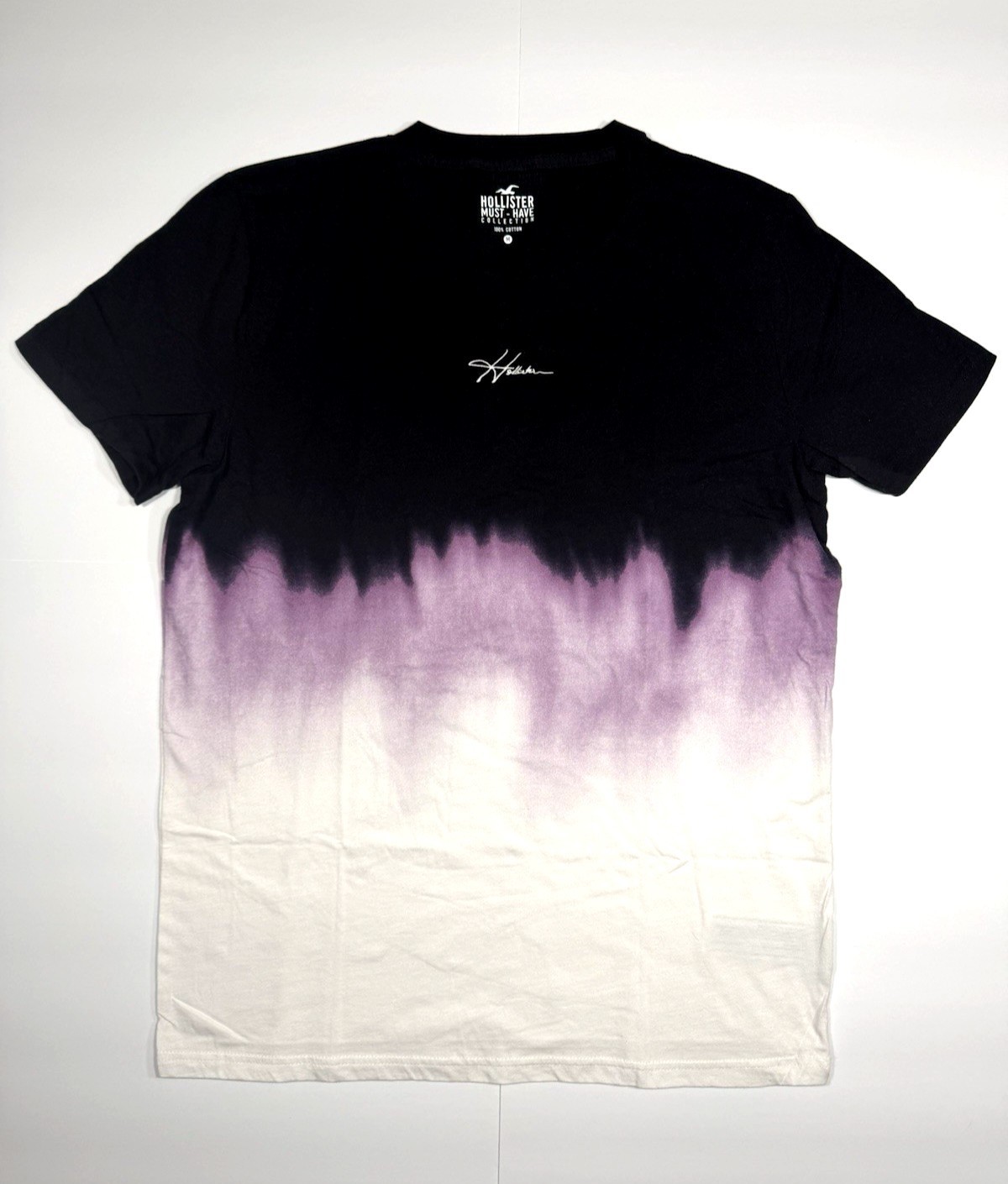Hollister Men’s Tie-Dye Ombre T-Shirt Crew Neck Logo Tee Size XS S M L XL New!!
