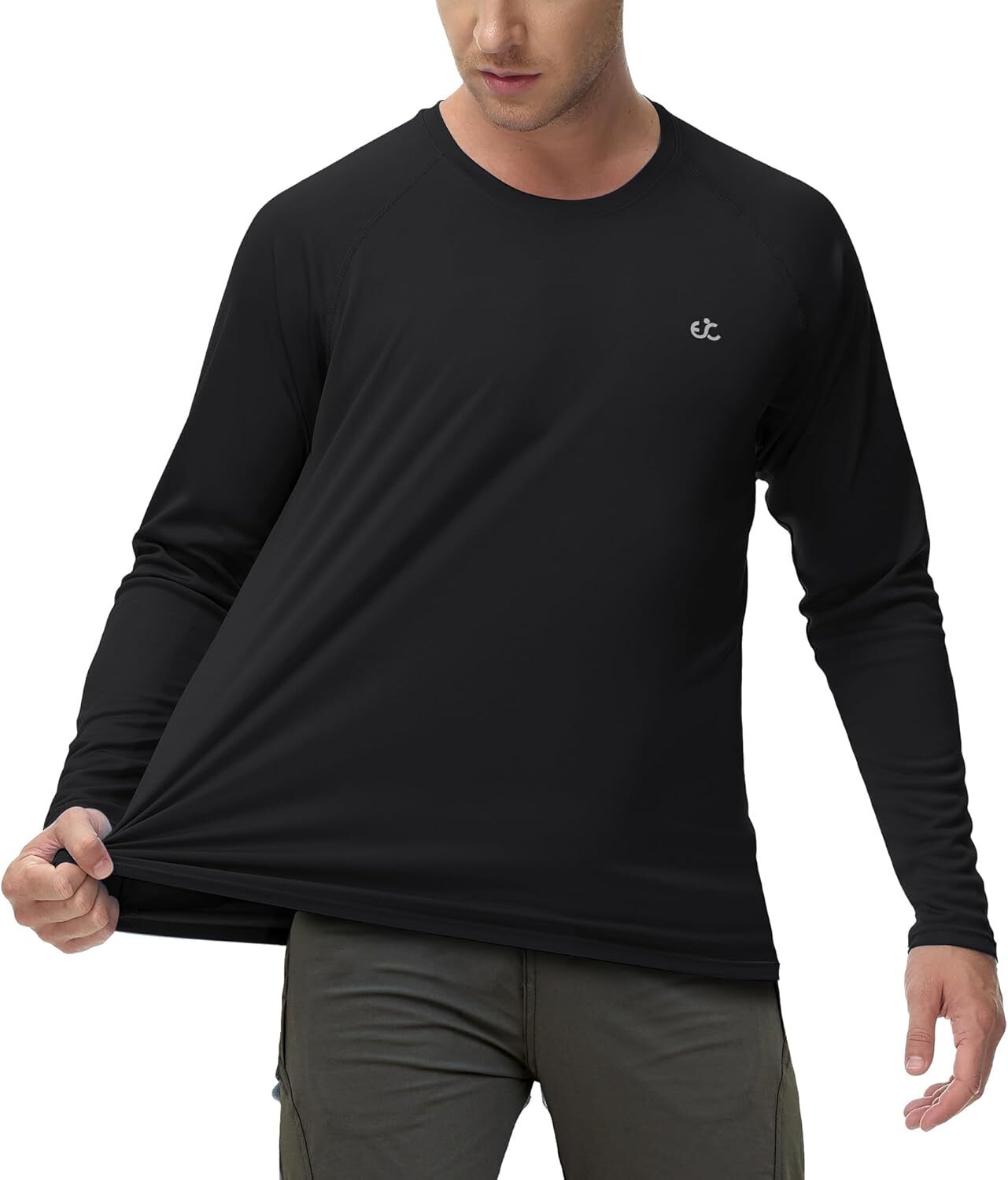 Men’s UPF 50+ Quick-Dry Rash Guard Long Sleeve Swim Fishing Shirt