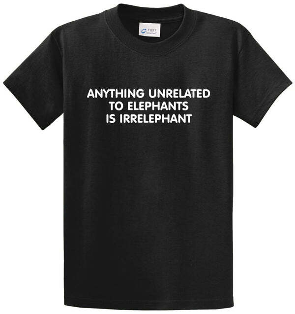 IRRELEPHANT Cotton Printed Tee Shirt Regular and Big and Tall Sizes