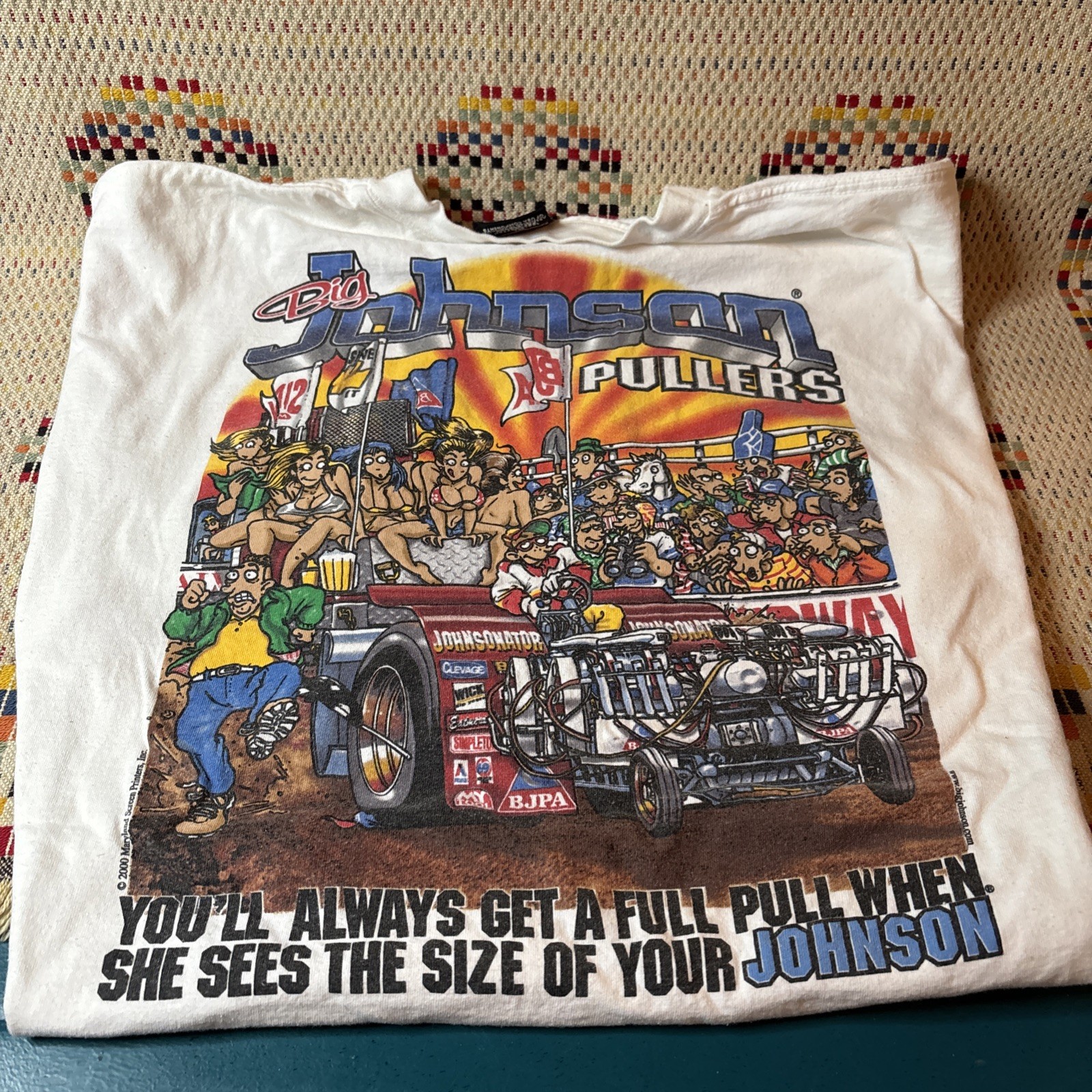 Big Johnson T-Shirt Size Extra Large XL Pullers Pull On This Tractor Vintage