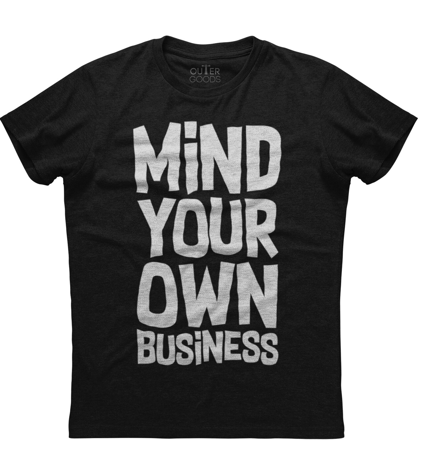 Mind Your Own Business Friends Gift Womens Short Sleeve Cotton Black T-shirt