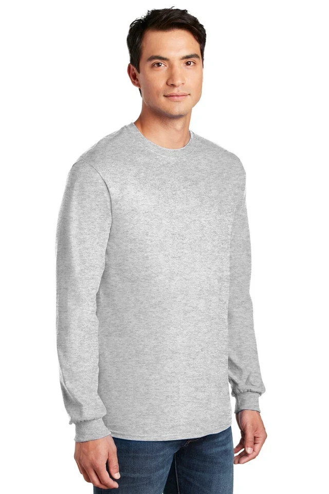Gildan G540 Men’s Heavy Cotton Preshrunk Tshirt Long Sleeve Crew Neck T-Shirt