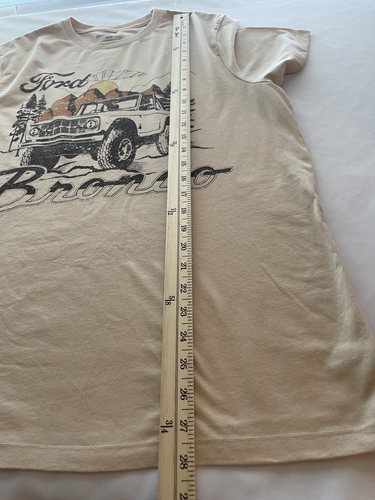 Goodfellow & Co Ford Bronco Graphic Logo T-Shirt Crew Neck Beige Men’s L