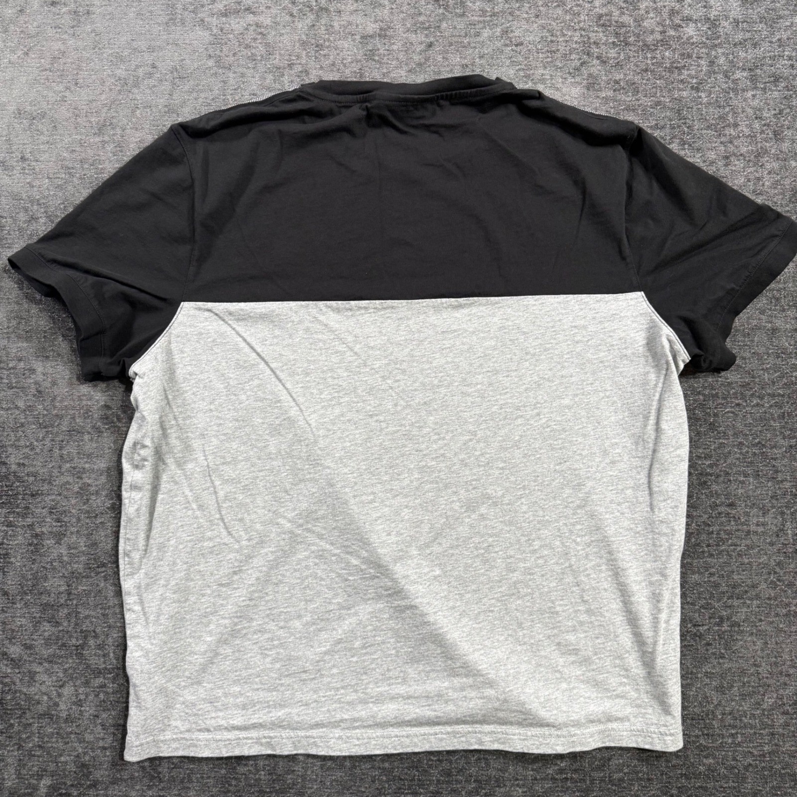 Michael Kors Mens Colorblock T-Shirt Black Grey Shoulder Logo KH351RRFV4 XL