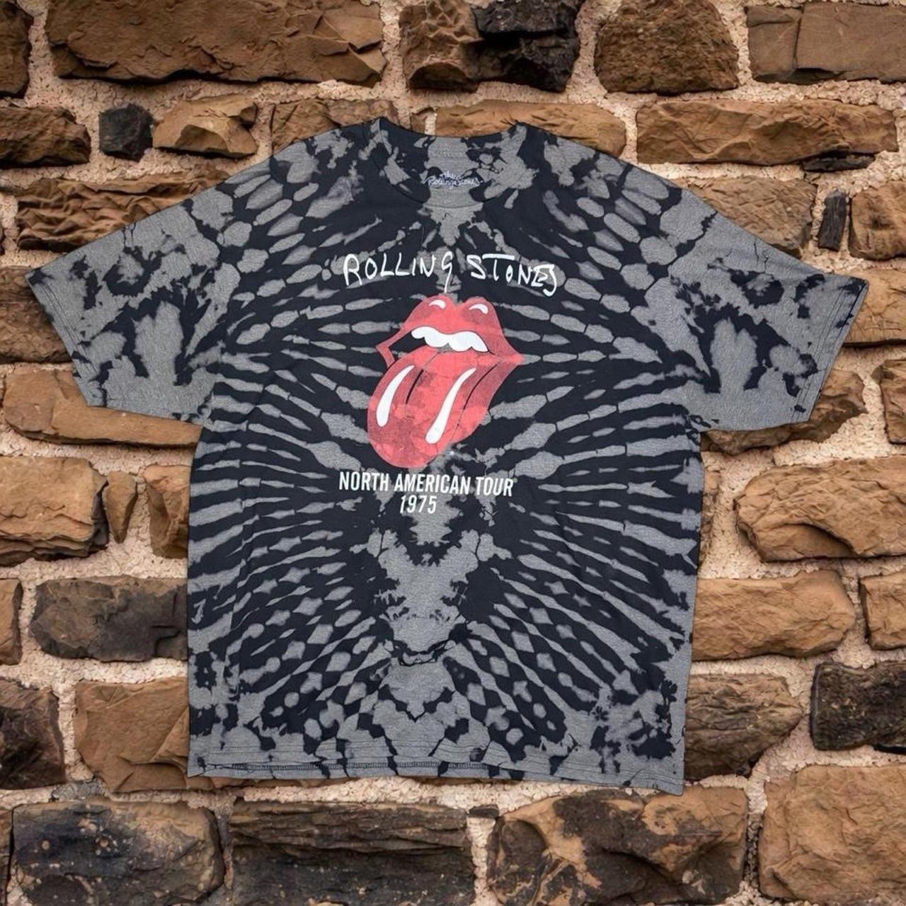 Handmade Custom Rolling Stones Tour 1975 Reverse Tie Dye Mens Size 2XL 1 of 1