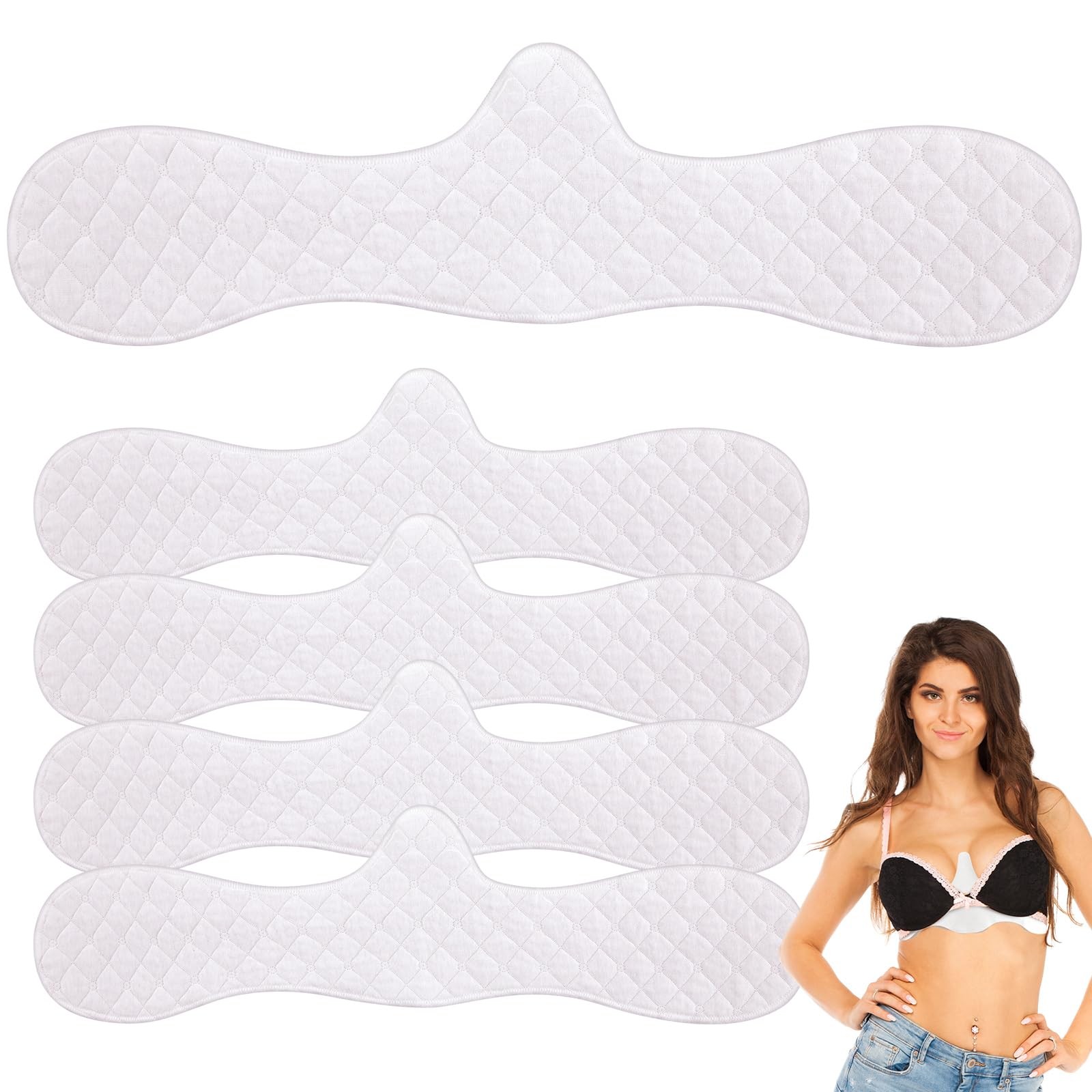 4 Pcs Bra Liners for Sweat, 80% Cotton and 20% Polyester Fiber, Reusable Wash…
